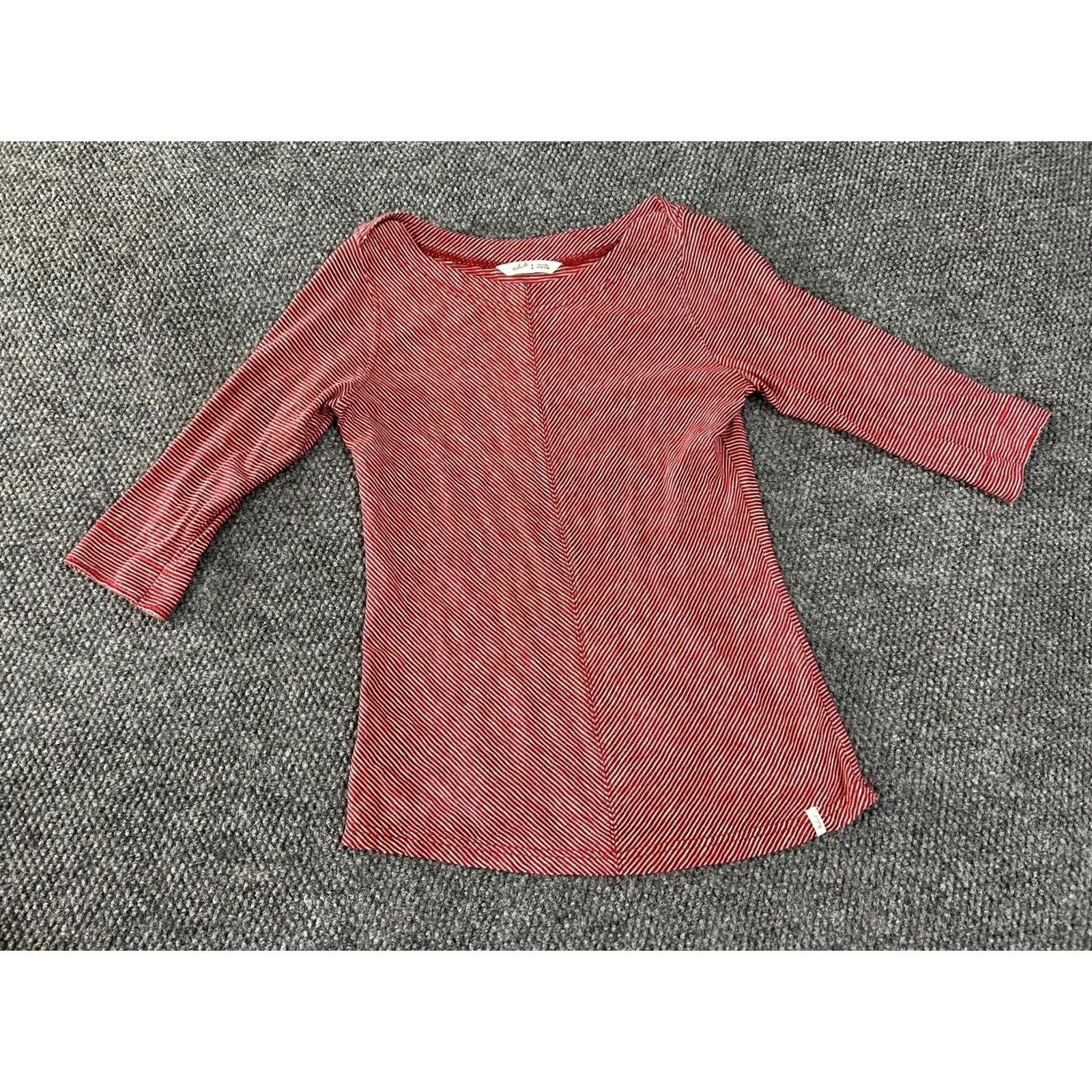 Vintage Woolrich Shirt Womens Medium Red White Stripe Long Sleeve Tunic Cotton Top Size M / US 6-8 / IT 42-44 - 2 Thumbnail