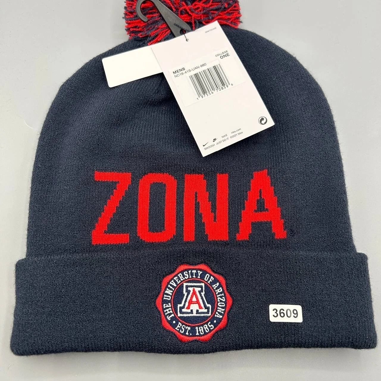 Nike Arizona Wildcats x Nike Hat Men Cuffed Beanie Pom Pom Cap Size ONE SIZE - 4 Thumbnail