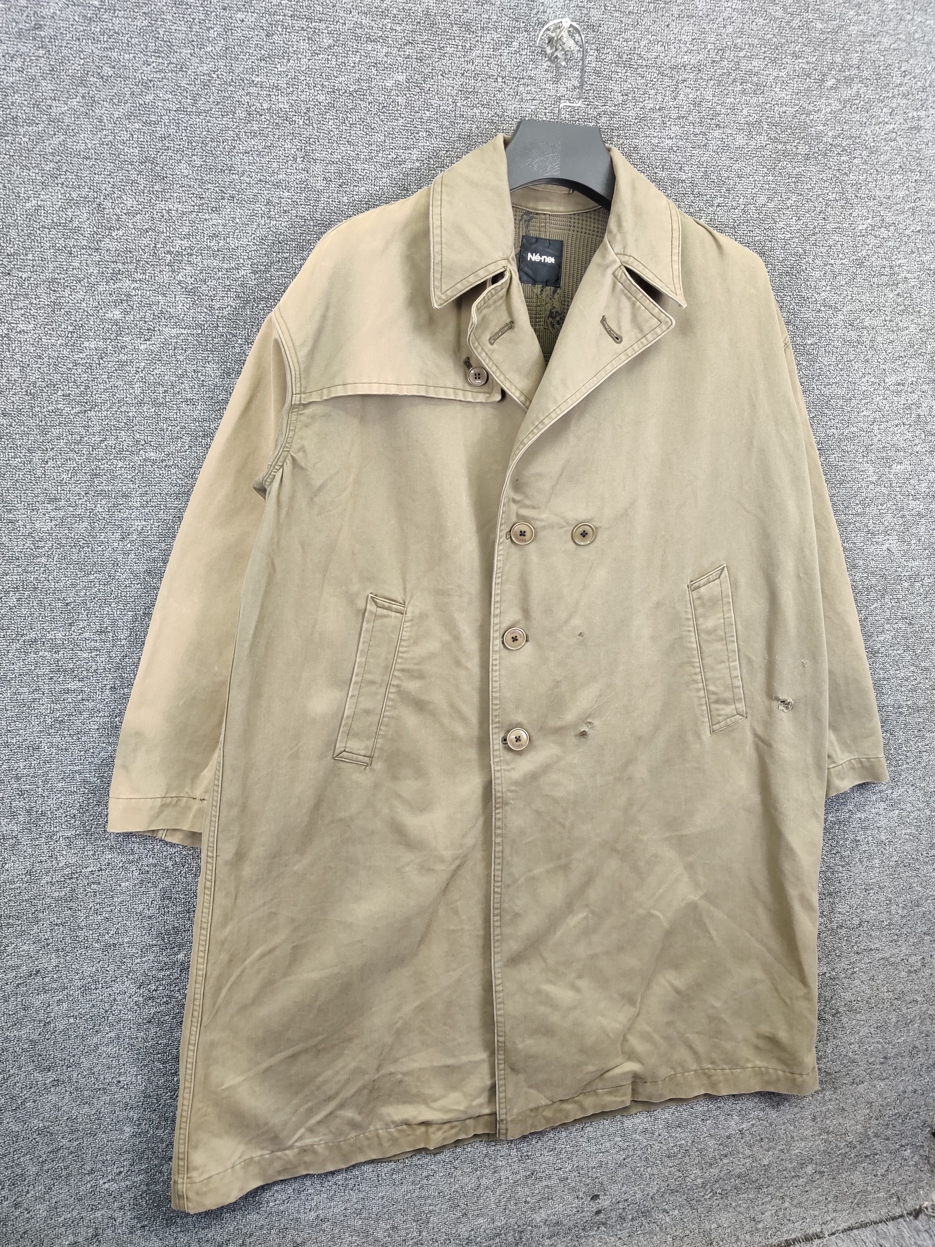 Ne-Net Vintage Ne-Net Double Breasted Sun Faded Trench Coat Size US XL / EU 56 / 4 - 3 Thumbnail