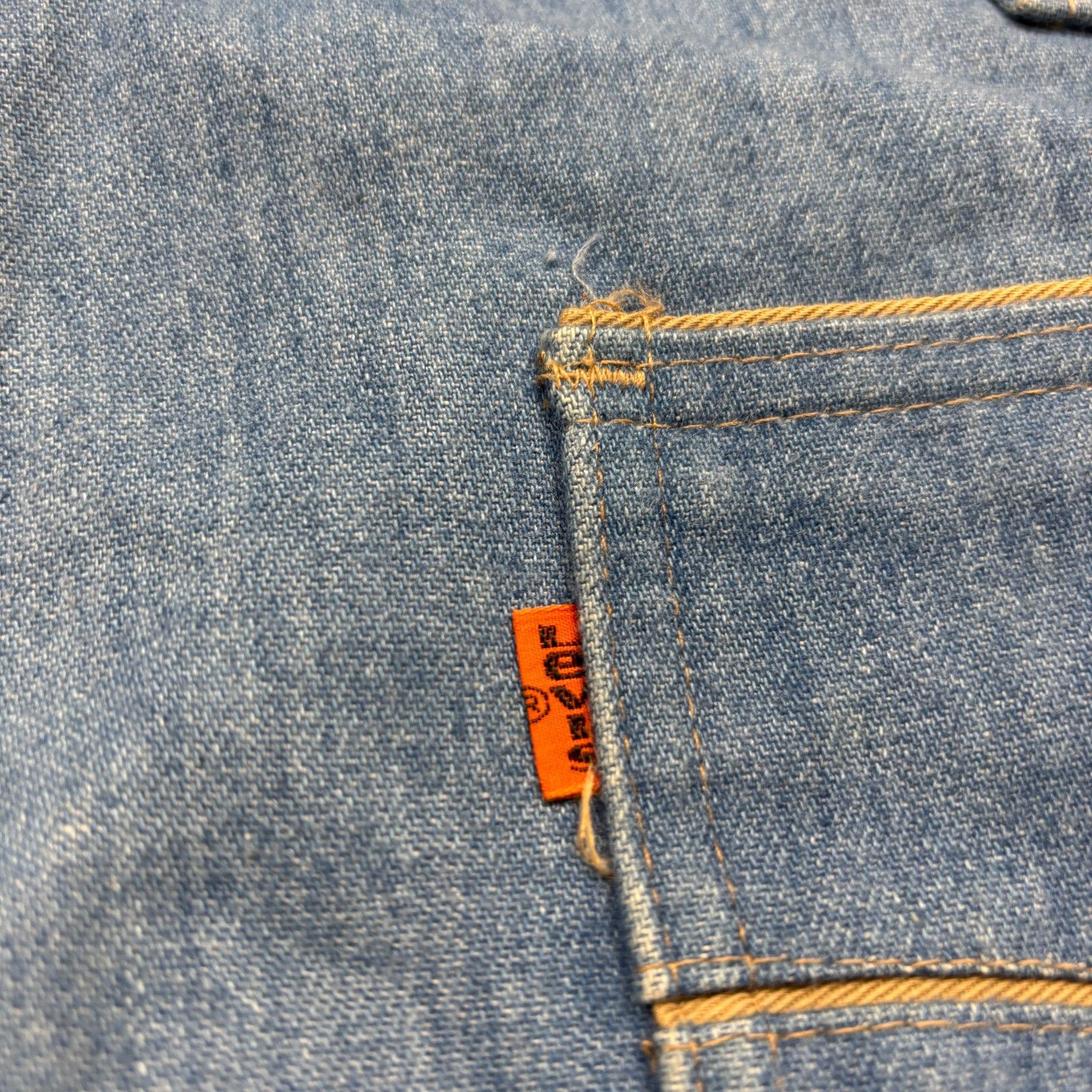 Levi's × Vintage VTG 70s Levi's Orange Tab Talon Flare Bell Bottoms 38x29 Size US 38 / EU 54 - 4 Thumbnail