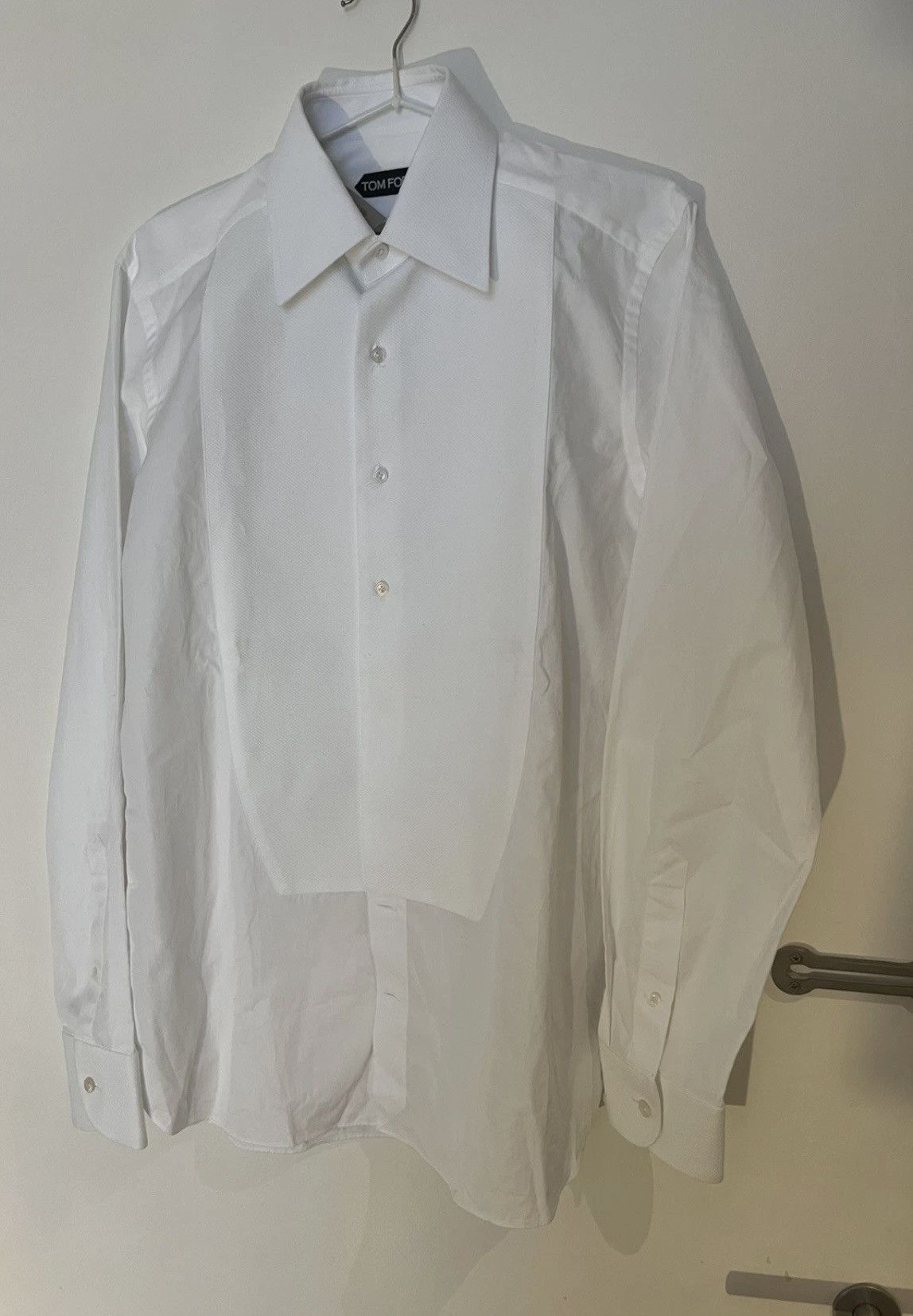 Tom Ford TOM FORD White Dress tuxedo Shirt Size 15 39 Long Sleeves Size US M / EU 48-50 / 2 - 1 Thumbnail