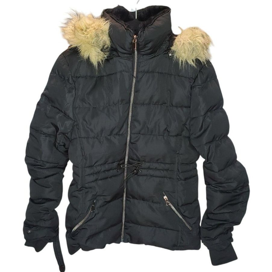 Other Special One Black Puffer Coat Hood Women’s Large Size L / US 10 / IT 46 - 1 Thumbnail