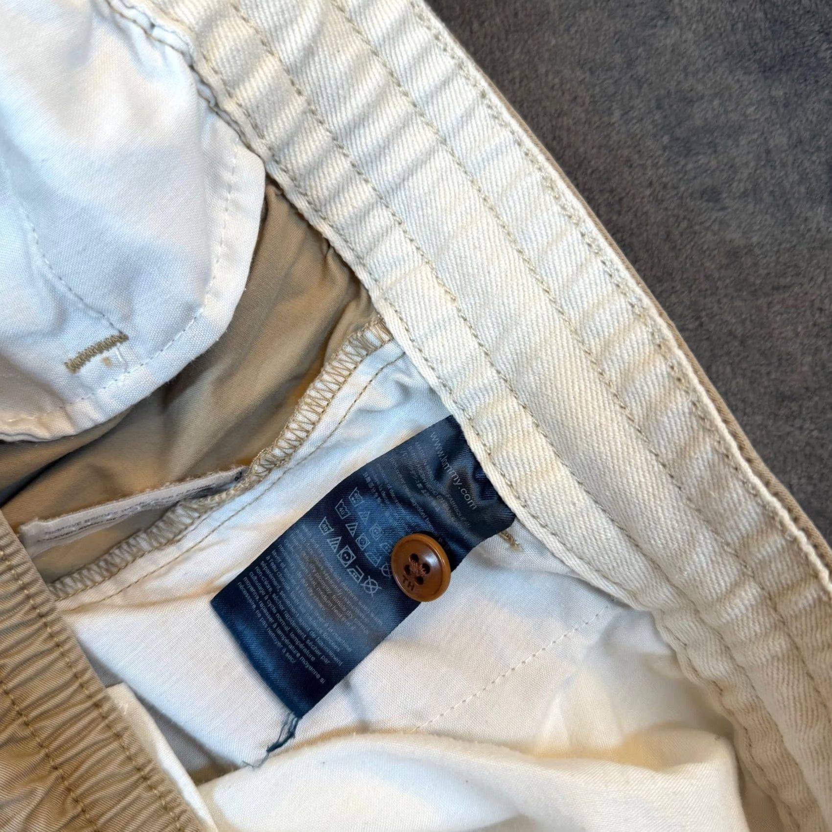 Tommy Hilfiger Tommy Hilfiger Jogger Pants Mens L Khaki Elastic Waist Drawstring 34x29" Cuffed Pockets Regular" Size US 34 / EU 50 - 4 Thumbnail