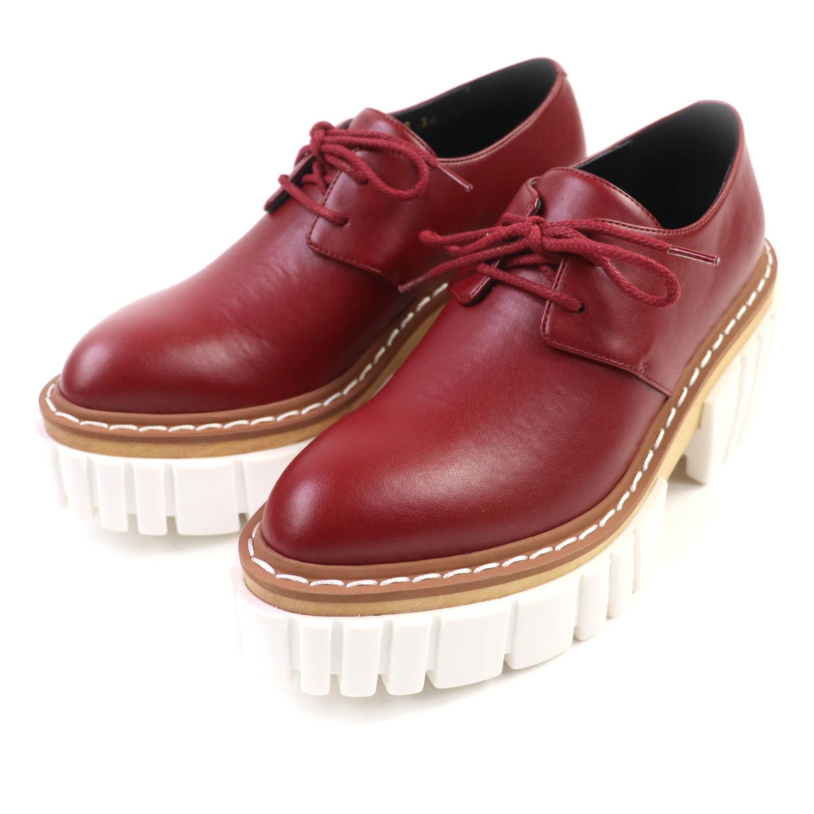 Stella McCartney Stella Mccartney Stella McCartney EMILIE LACEUP RUBY Leather Shoes Leather Shoes 800268 DUTY FREE for USA Size ONE SIZE - 1 Thumbnail