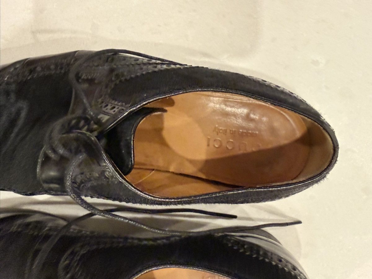 Gucci Gucci Black Leather and Pony Hair Brogues Size US 9.5 / EU 42-43 - 2 Thumbnail