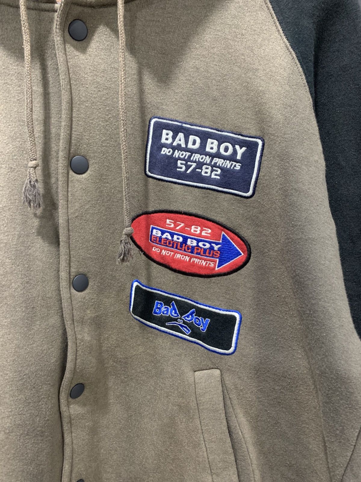 No Fear Vtg 90s Bad Boy patch logo varsity jacket Size US L / EU 52-54 / 3 - 2 Thumbnail
