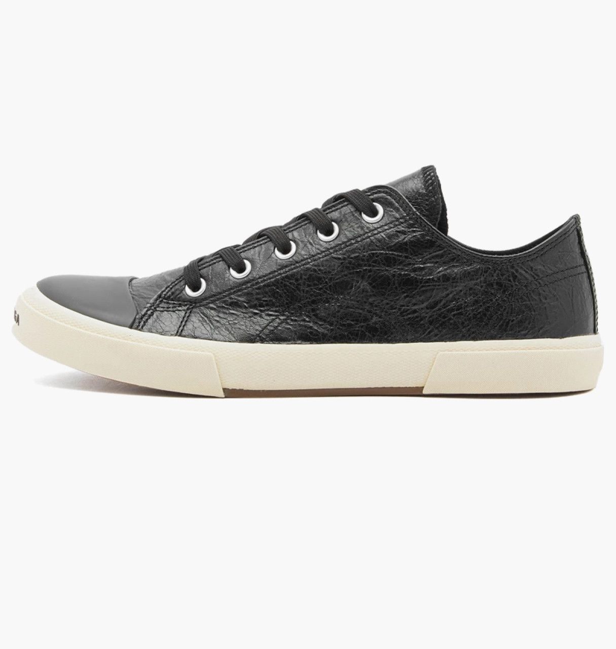Balenciaga o1mt1gz0924 Paris Low Top Sneaker in Black Size US 12 / EU 45 - 2 Thumbnail