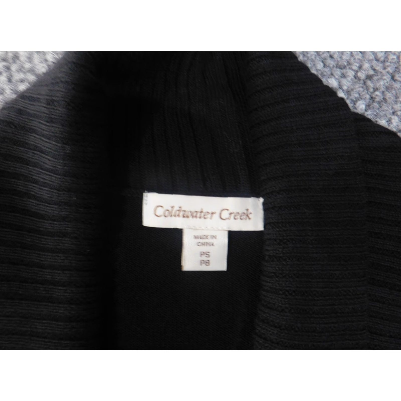 Coldwater Creek Coldwater Creek Cardigan Sweater Black Open Knit Rayon Petite Small Womens Size S / US 4 / IT 40 - 6 Thumbnail