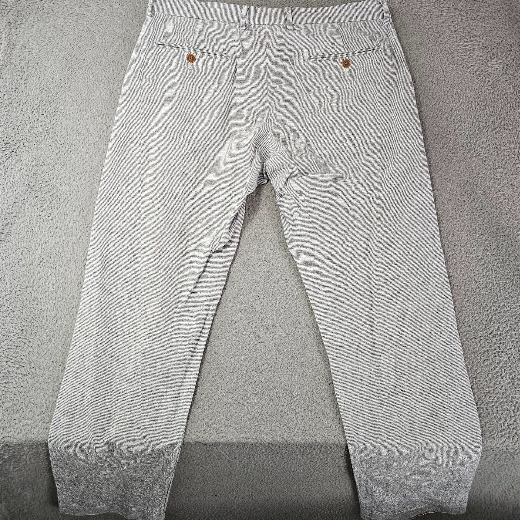J.Crew J.CREW Pants Mens 35x30.5 Linen Blend Slim Straight Chino Size US 35 - 7 Thumbnail