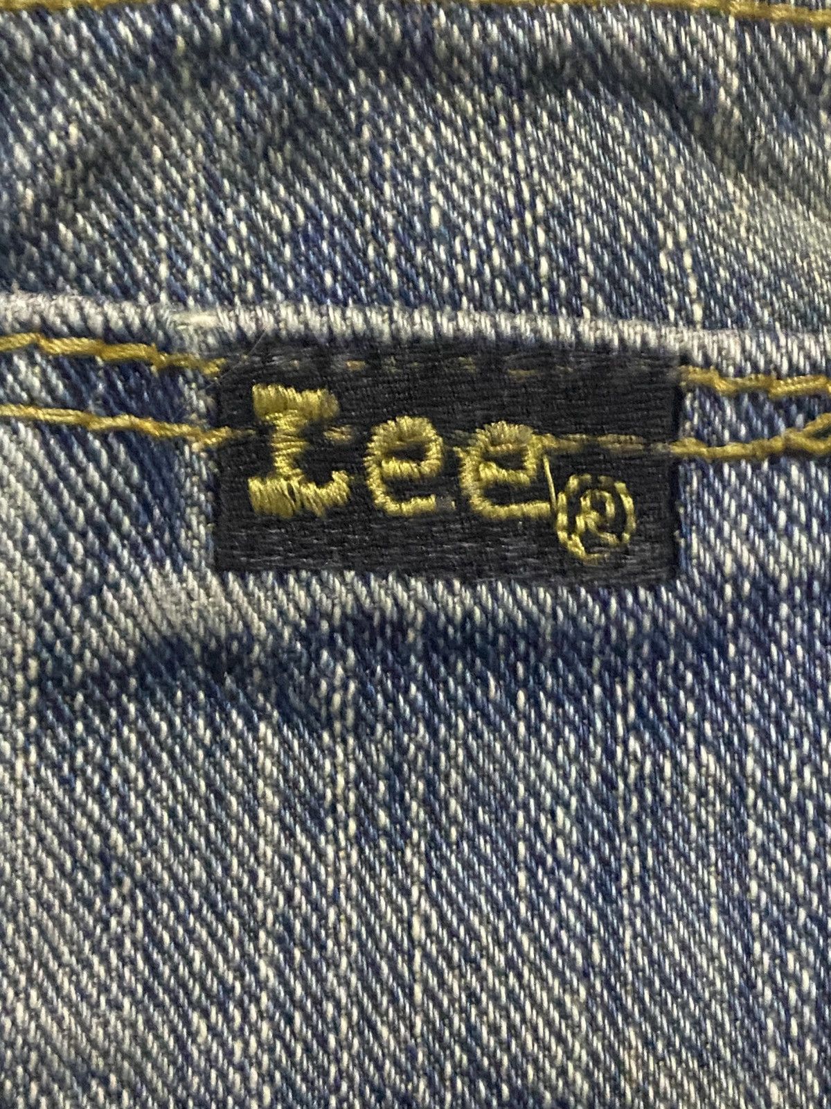 Lee × Number (N)ine Vintage Lee Mud Wash Distressed Patches Flare Jeans Size US 31 - 11 Thumbnail