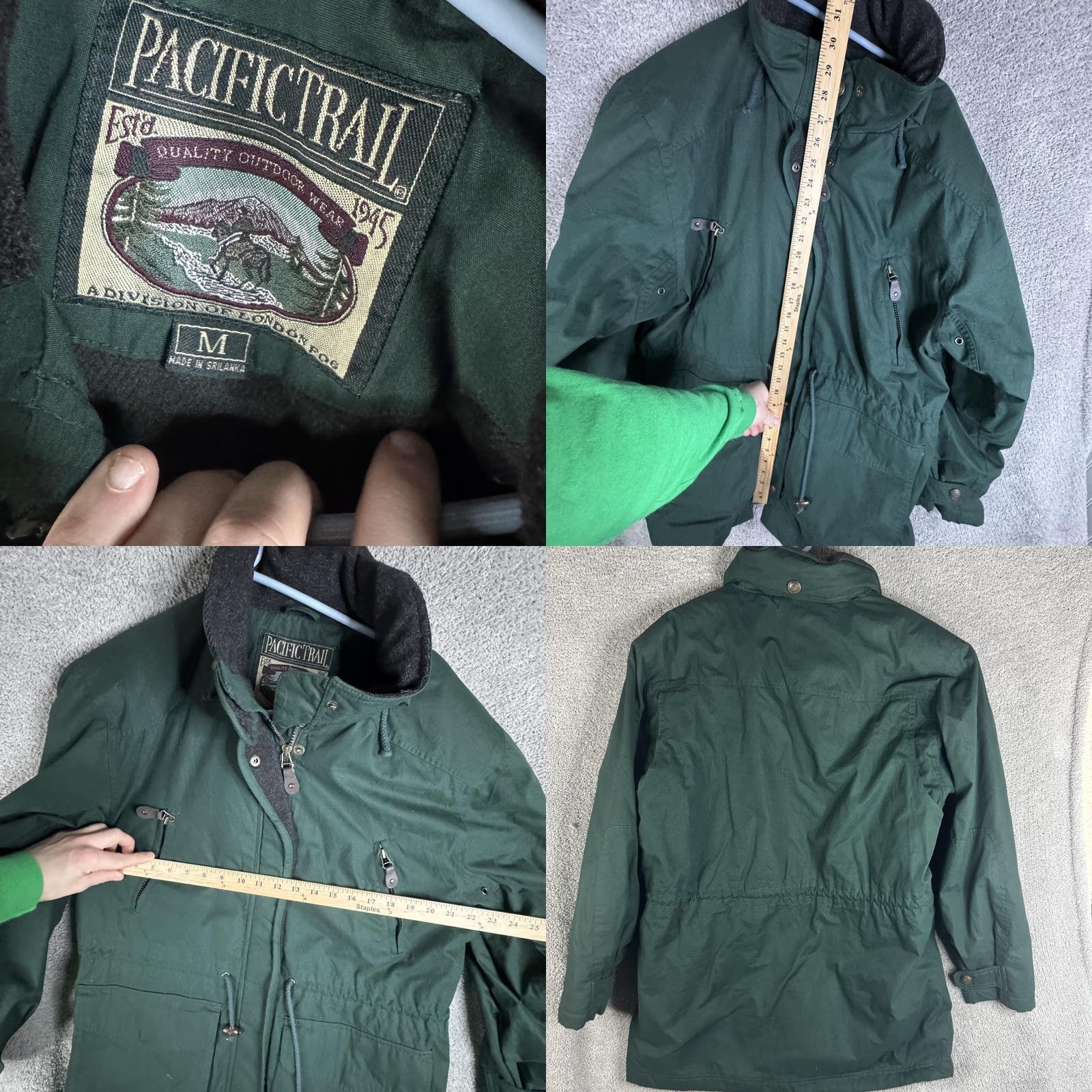 Vintage VINTAGE Pacific Trail Jacket Mens M Green Hooded Fleece Parka Outdoor 90s Size US M / EU 48-50 / 2 - 8 Thumbnail
