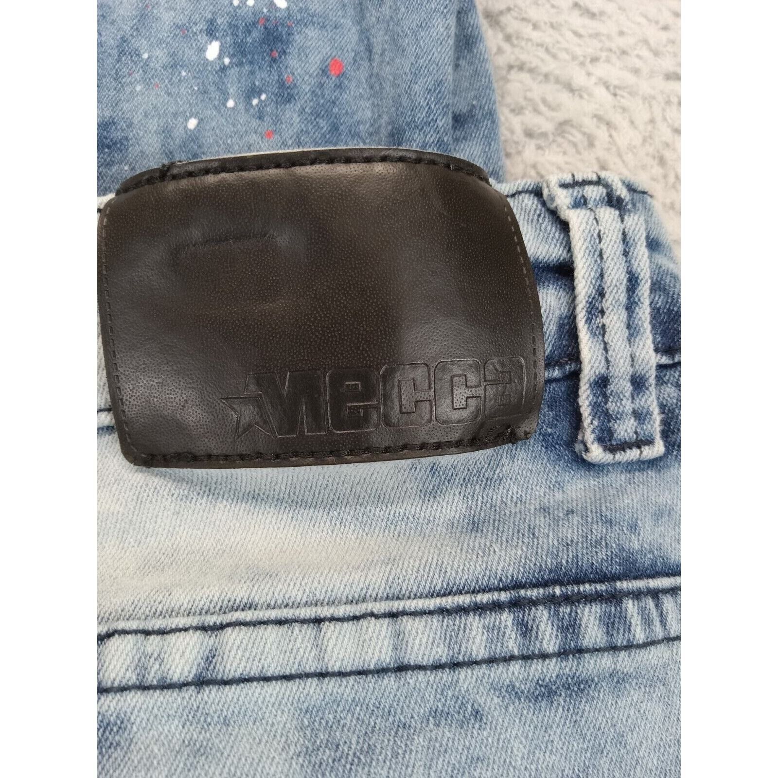 Mecca Mecca Jeans 38 X 30 Mens Stretch Fit Acid Biker Denim Grunge Size US 38 / EU 54 - 6 Thumbnail