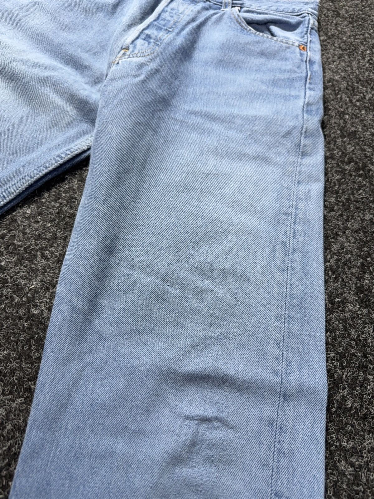 Levi's Vintage Clothing 90s Levi’s 501 USA Distressed Light Wash Straight Leg Jeans Size US 30 / EU 46 - 7 Thumbnail