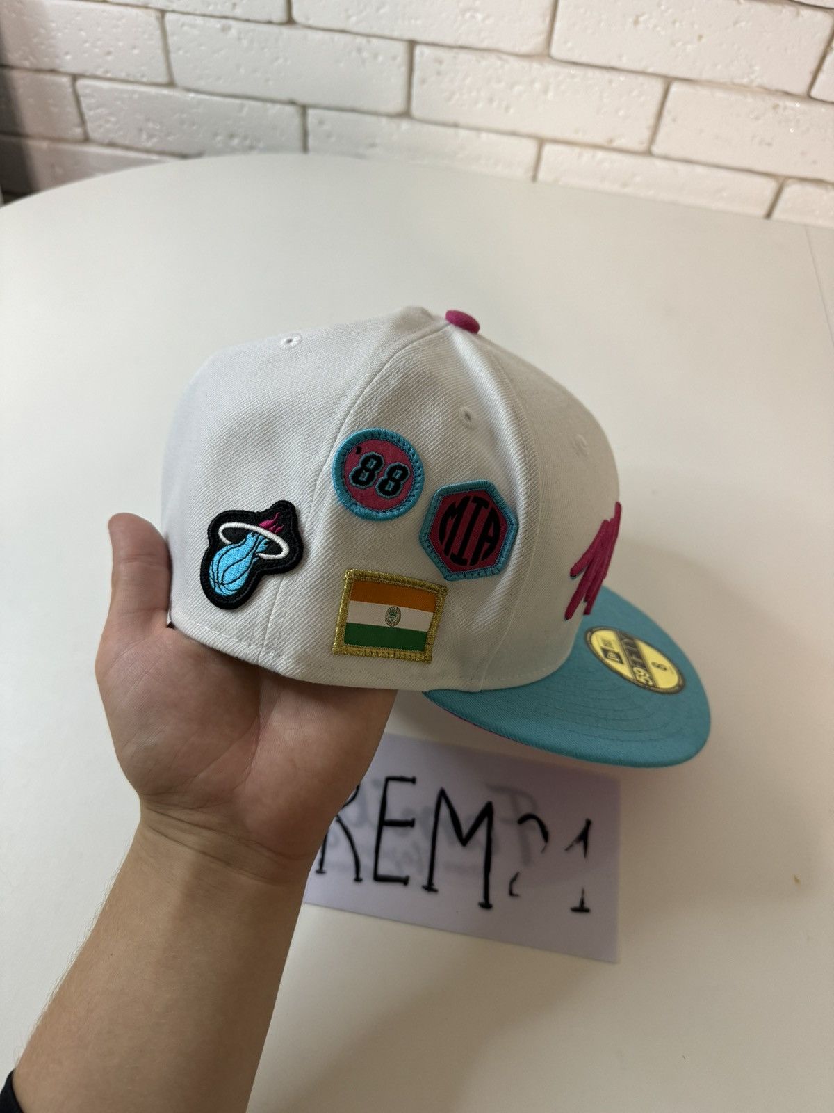 New Era Miami Heat New Era cap hat Size ONE SIZE - 5 Thumbnail