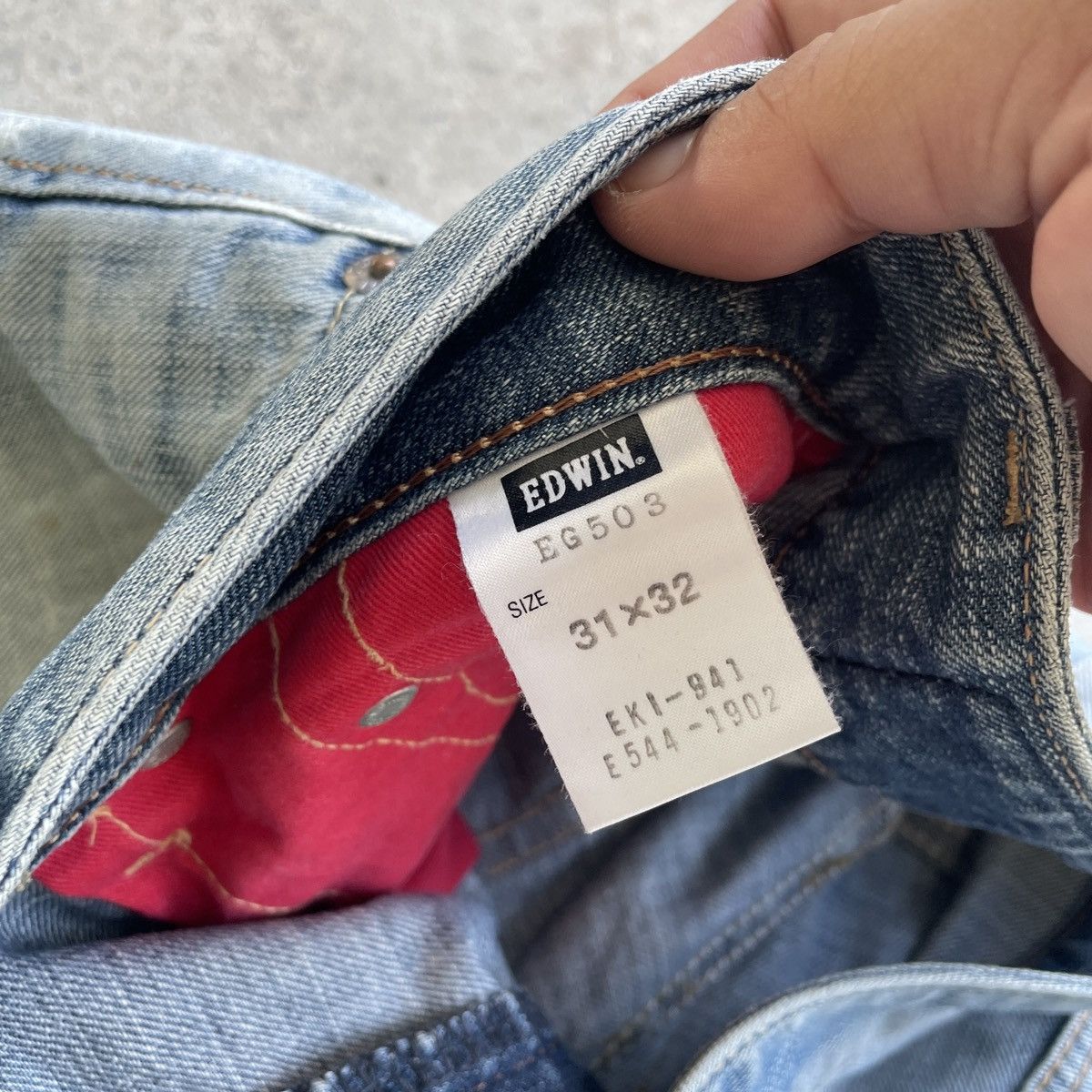 Edwin Vintage Edwin 503 Straight Faded Distressed Jeans Pants W32 Size US 32 / EU 48 - 7 Thumbnail