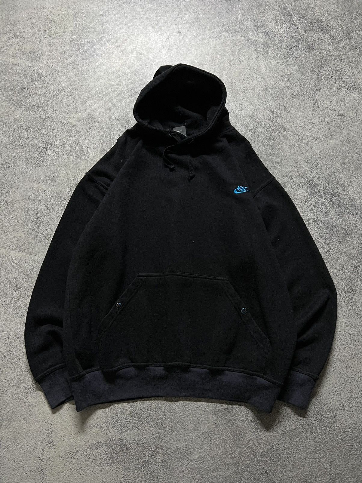 Nike × Vintage Vintage Y2k Nike 🖤 Basic Blank Hoodie 00’s Size US L / EU 52-54 / 3 - 3 Thumbnail