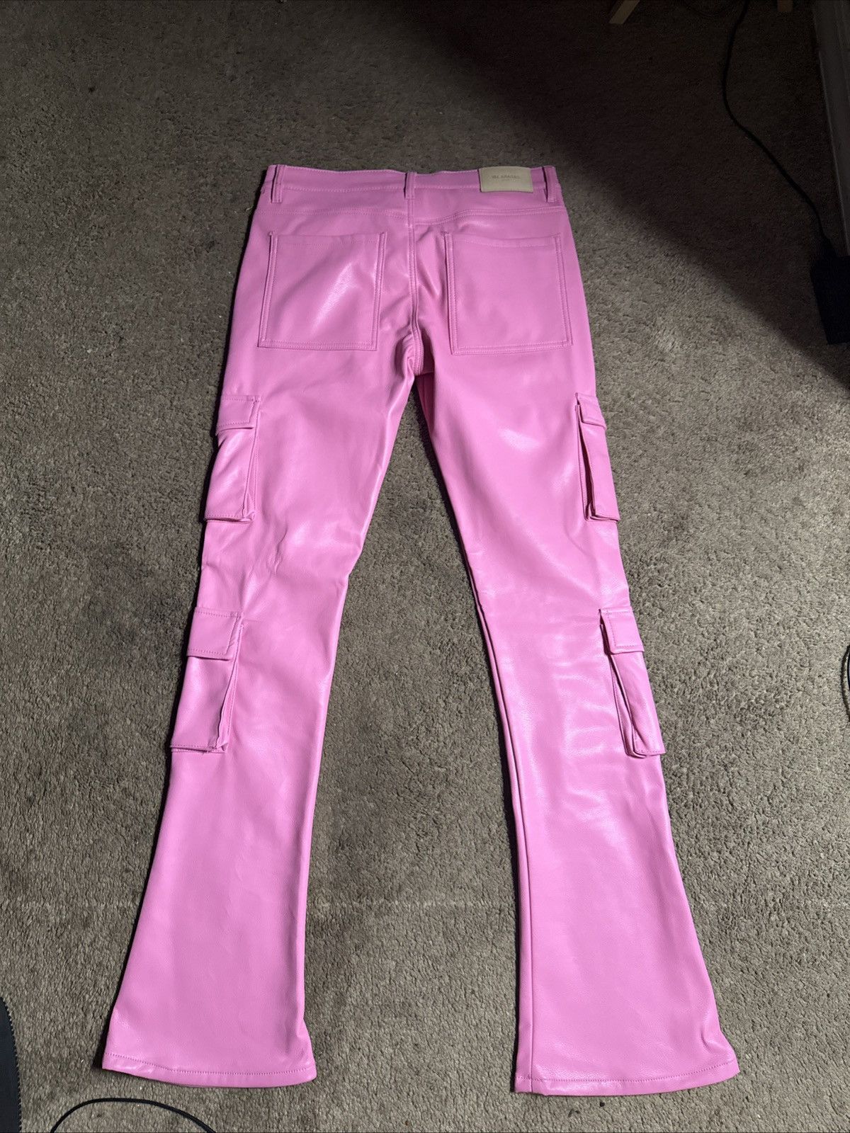 Valabasas VALABASAS “ BANJO “ ROSE LEATHER STACKED FLARE PINK Size US 34 / EU 50 - 2 Thumbnail
