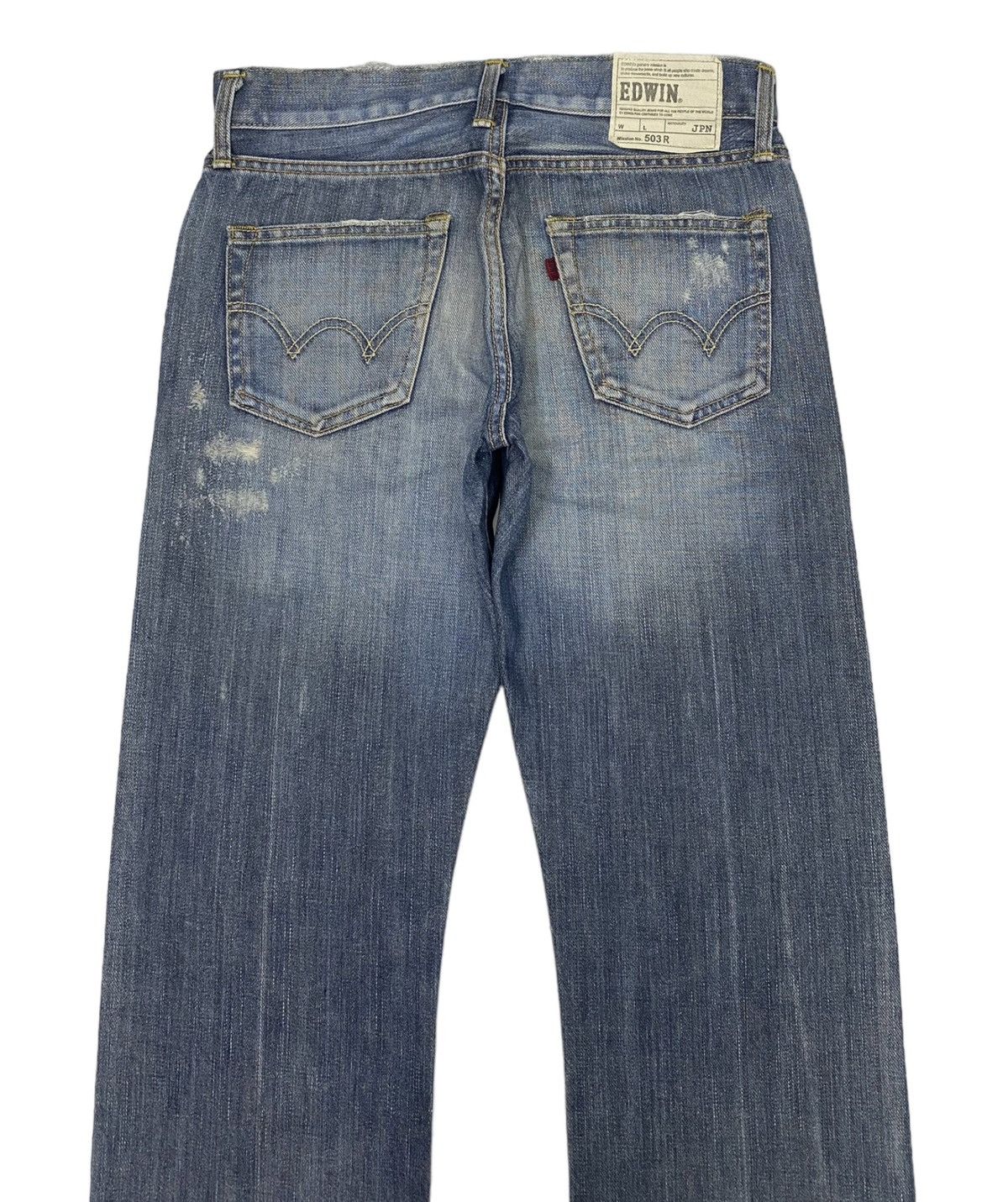 Hysteric Glamour EDWIN 503R JAPAN DISTRESSED DENIM JEANS Size US 30 / EU 46 - 4 Thumbnail