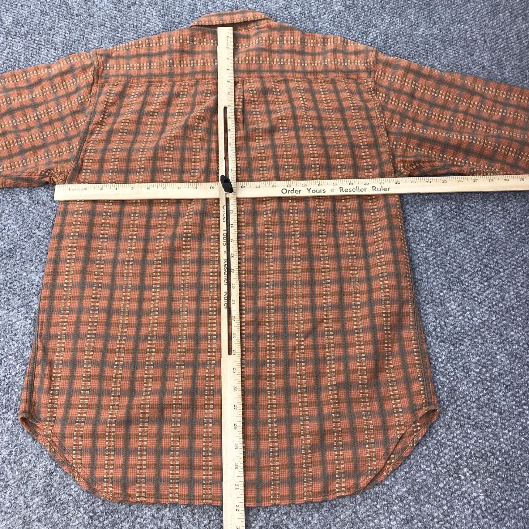 The Territory Ahead VINTAGE The Territory Ahead Shirt Mens Large Orange Plaid Button-Down Long Sleeve Cotton Casual 90s Mens Size US L / EU 52-54 / 3 - 6 Thumbnail