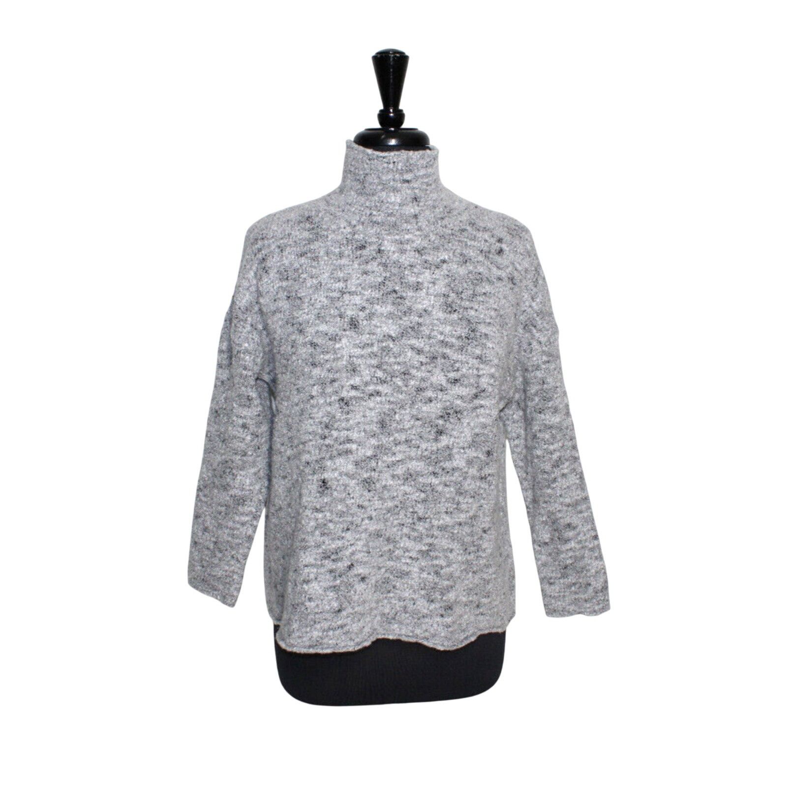 EILEEN FISHER Shrug Wool High Neck Knit Sweater Pullover M