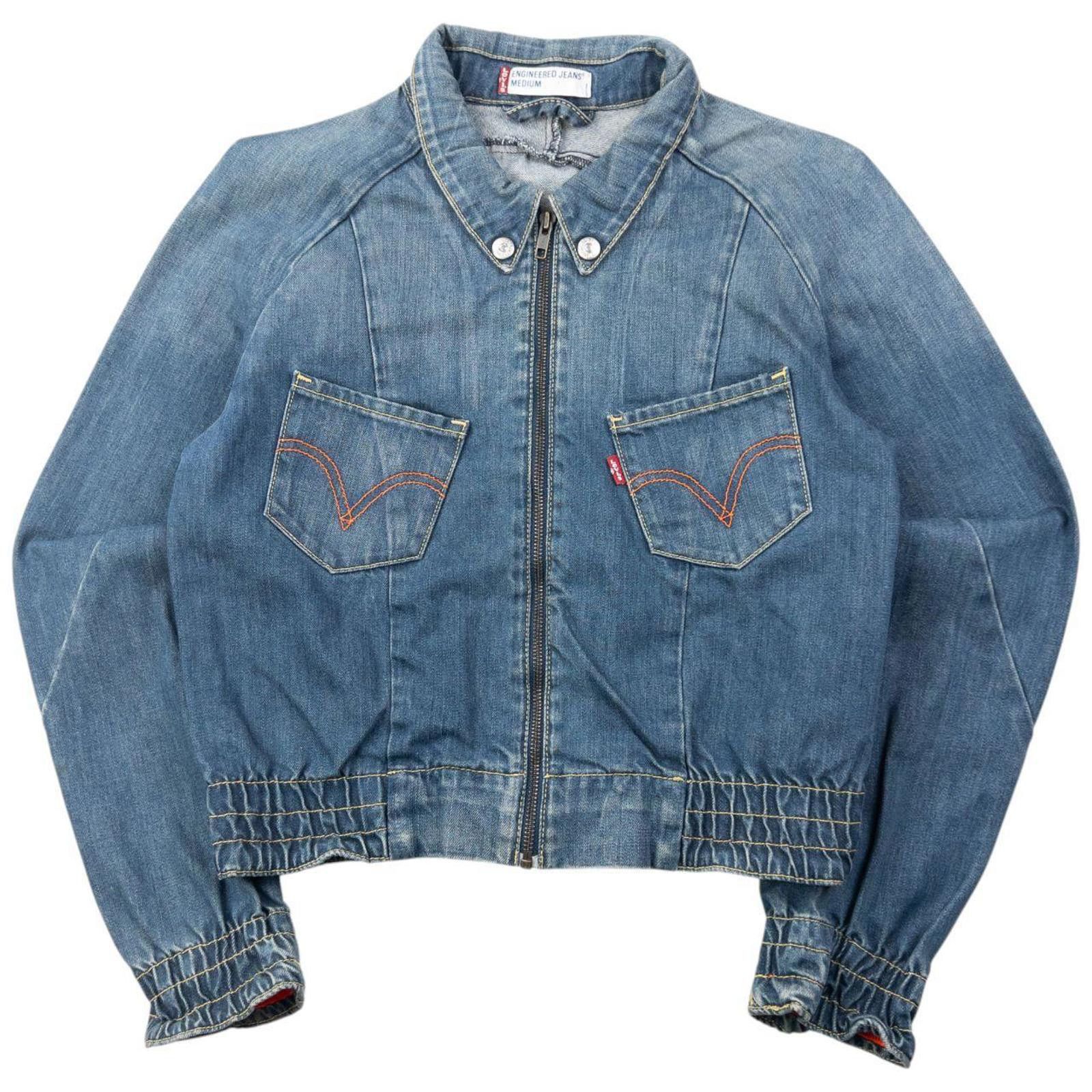 Levi's Vintage 2000s Levi's Zip Up Cropped Denim Jacket Womens M Size M / US 6-8 / IT 42-44 - 1 Thumbnail