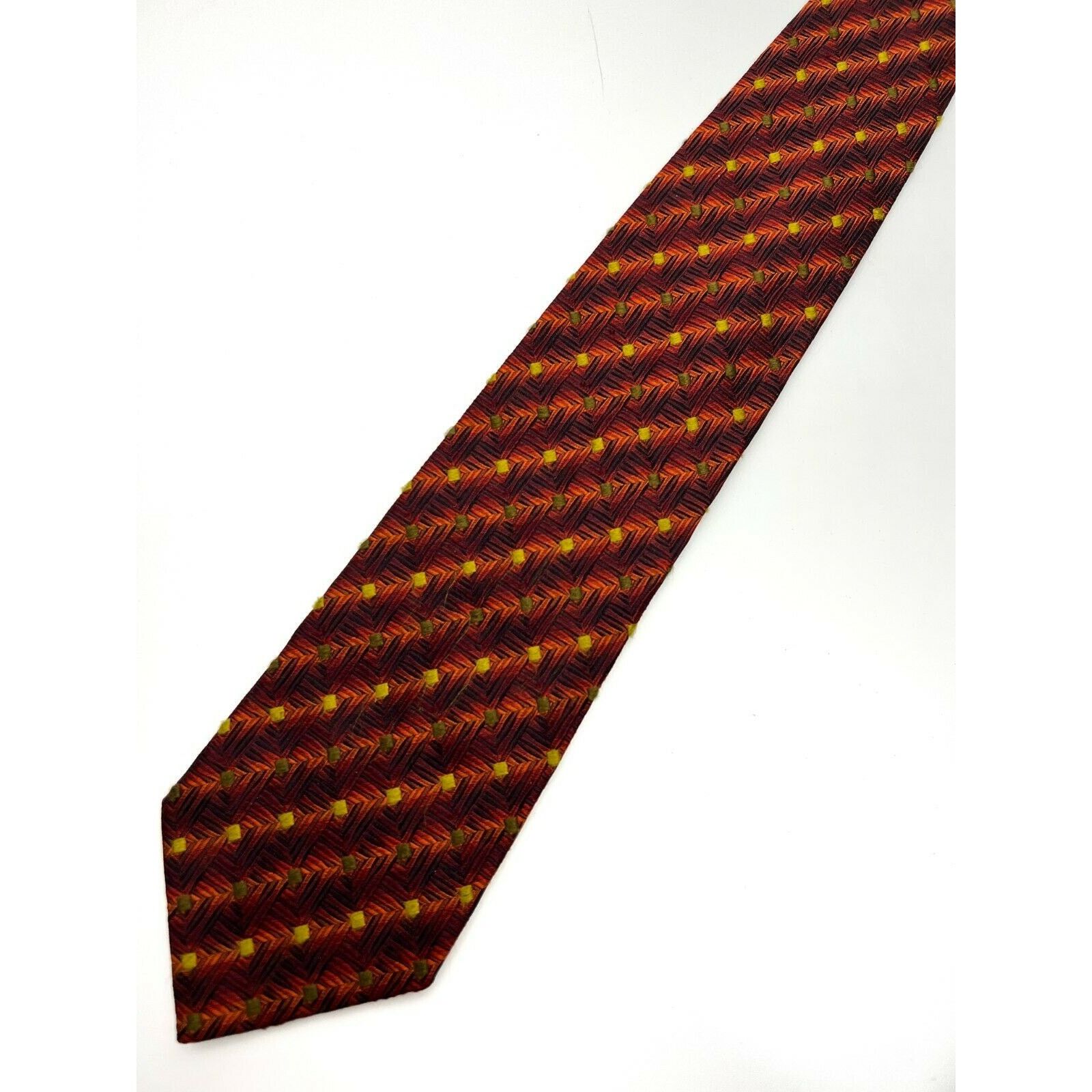 Ermenegildo Zegna Ermenegildo Zegna Italy Made Men's Brown Gold 100% Silk Tie Size ONE SIZE - 6 Thumbnail