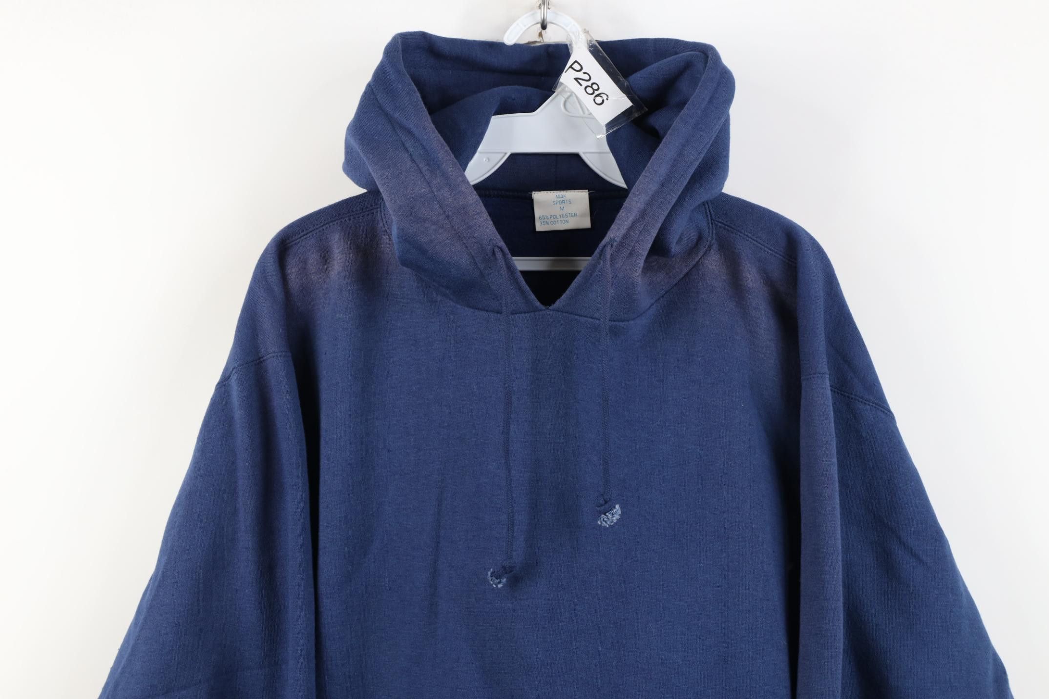 Vintage Deadstock Vintage 90s Streetwear Heavyweight Hoodie Blue Size US M / EU 48-50 / 2 - 2 Thumbnail