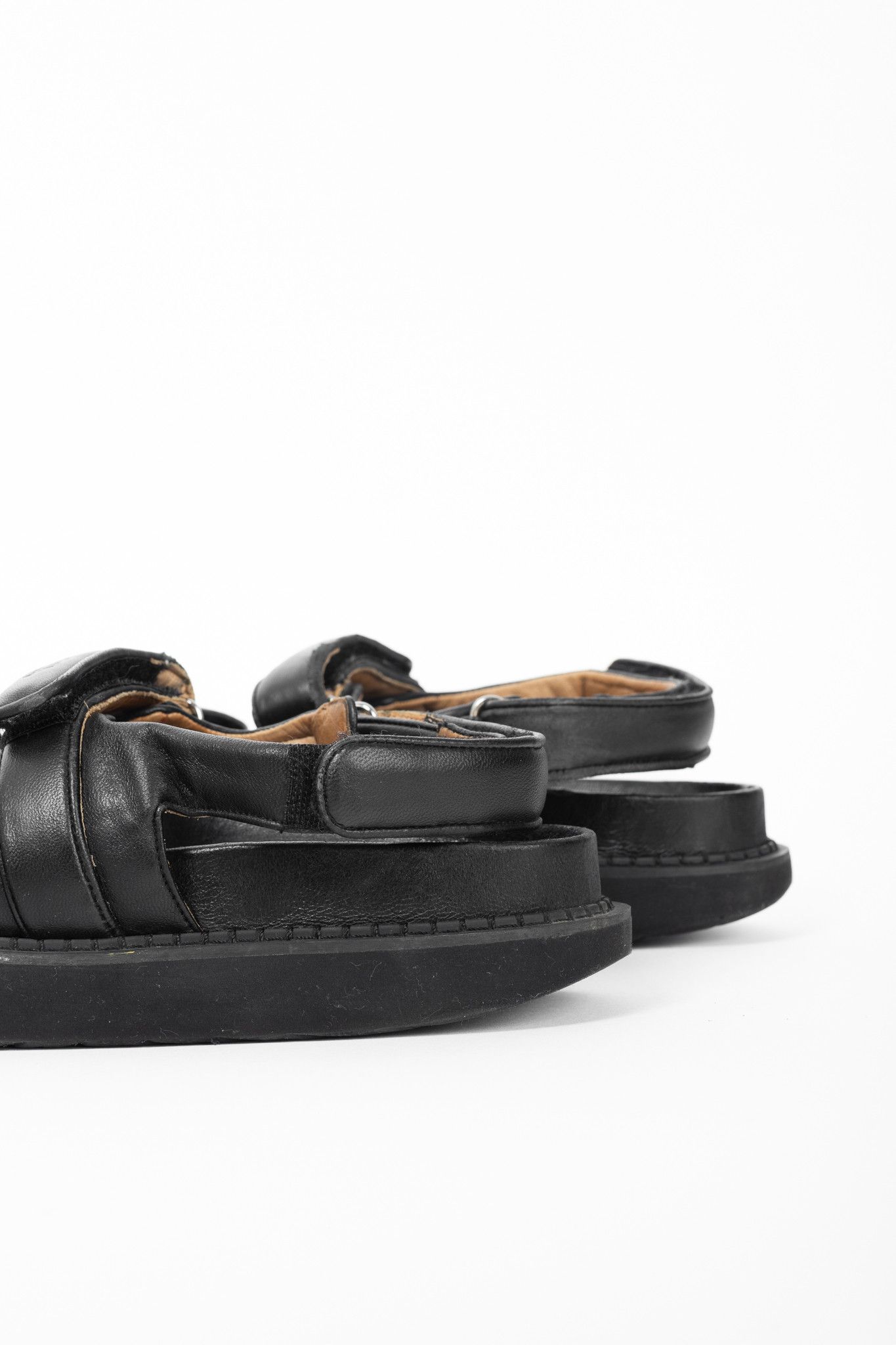 Isabel Marant Isabel Marant Madee Black Leather Padded Dad Sandals Size US 8.5 / IT 38.5 - 8 Thumbnail