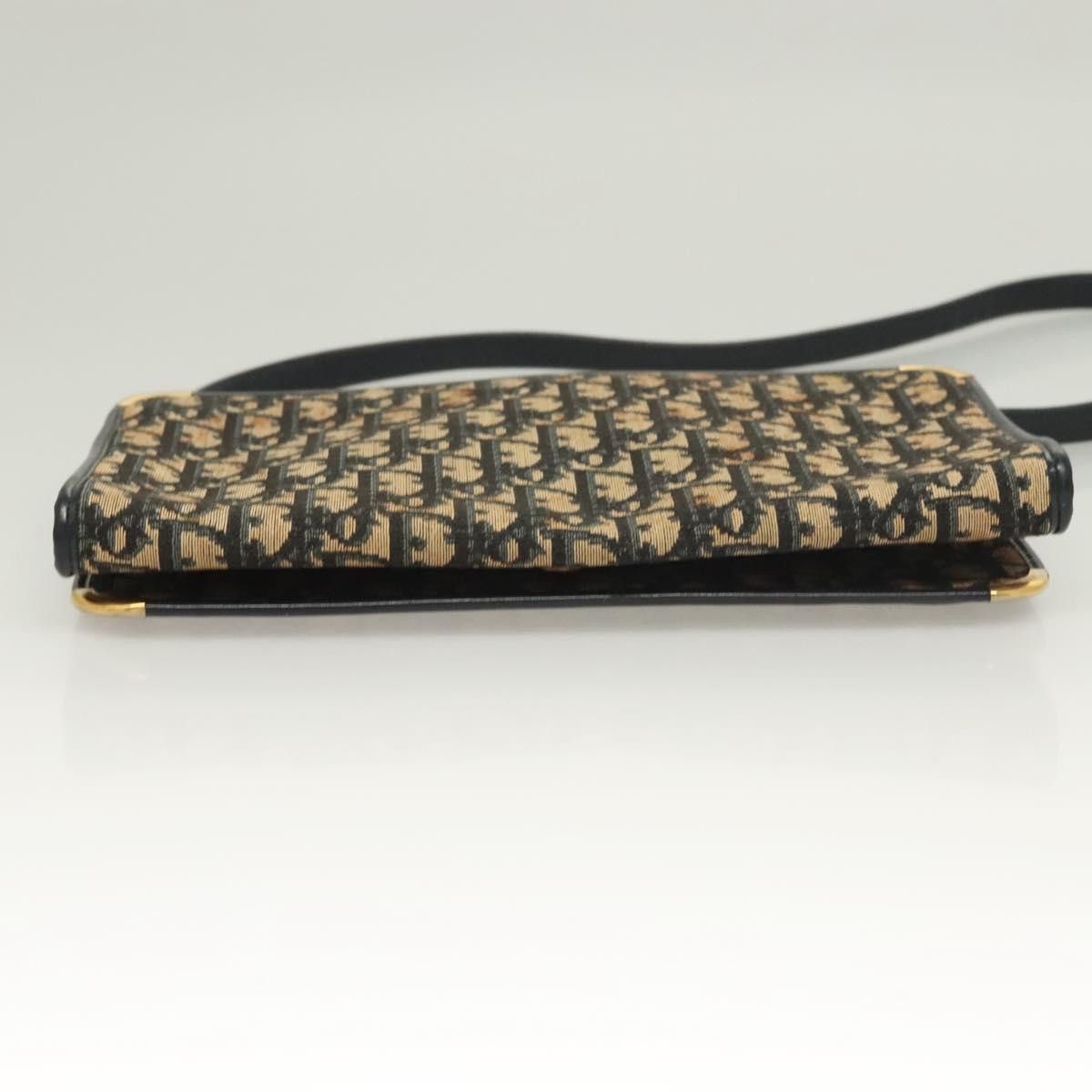 Dior DIOR Trotter Canvas Shoulder Bag Navy Gold Size ONE SIZE - 9 Thumbnail