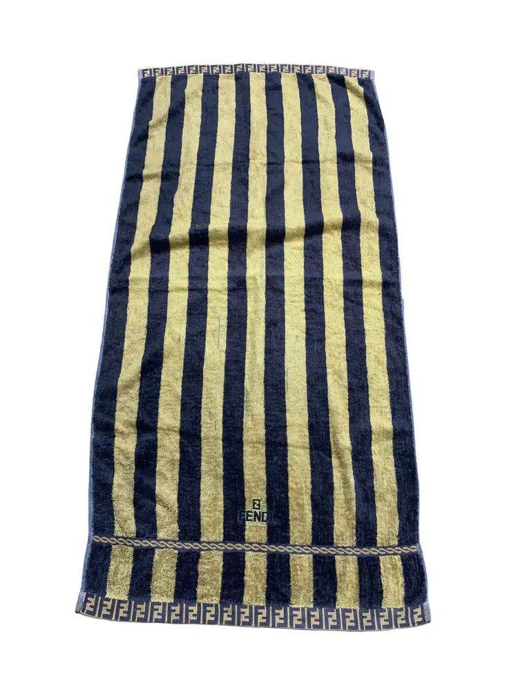 Fendi Fendi monogram striped towel Size ONE SIZE - 1 Thumbnail