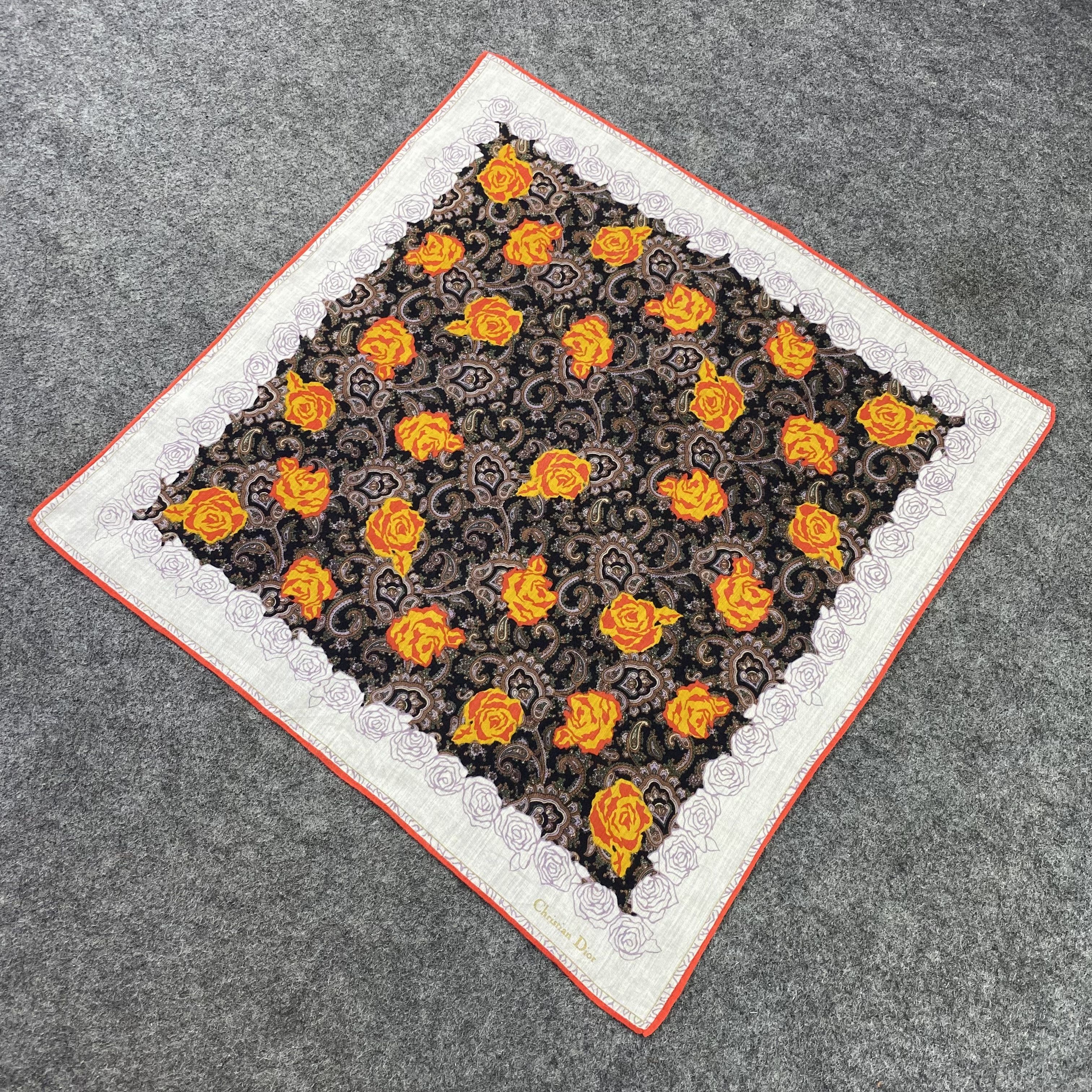 Vintage Christian Dior Handkerchief / Bandana / Neckerchief-B984 Size ONE SIZE - 4 Thumbnail
