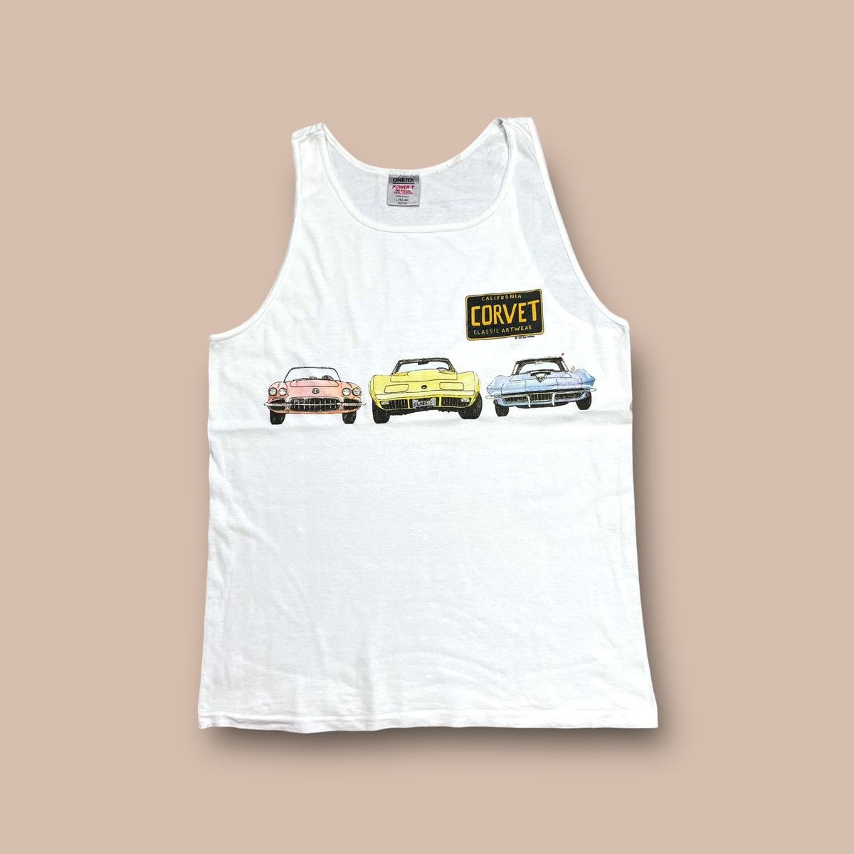 Chevrolet Vintage 1988s Corvette Art Tank-Top Size US L / EU 52-54 / 3 - 1 Thumbnail