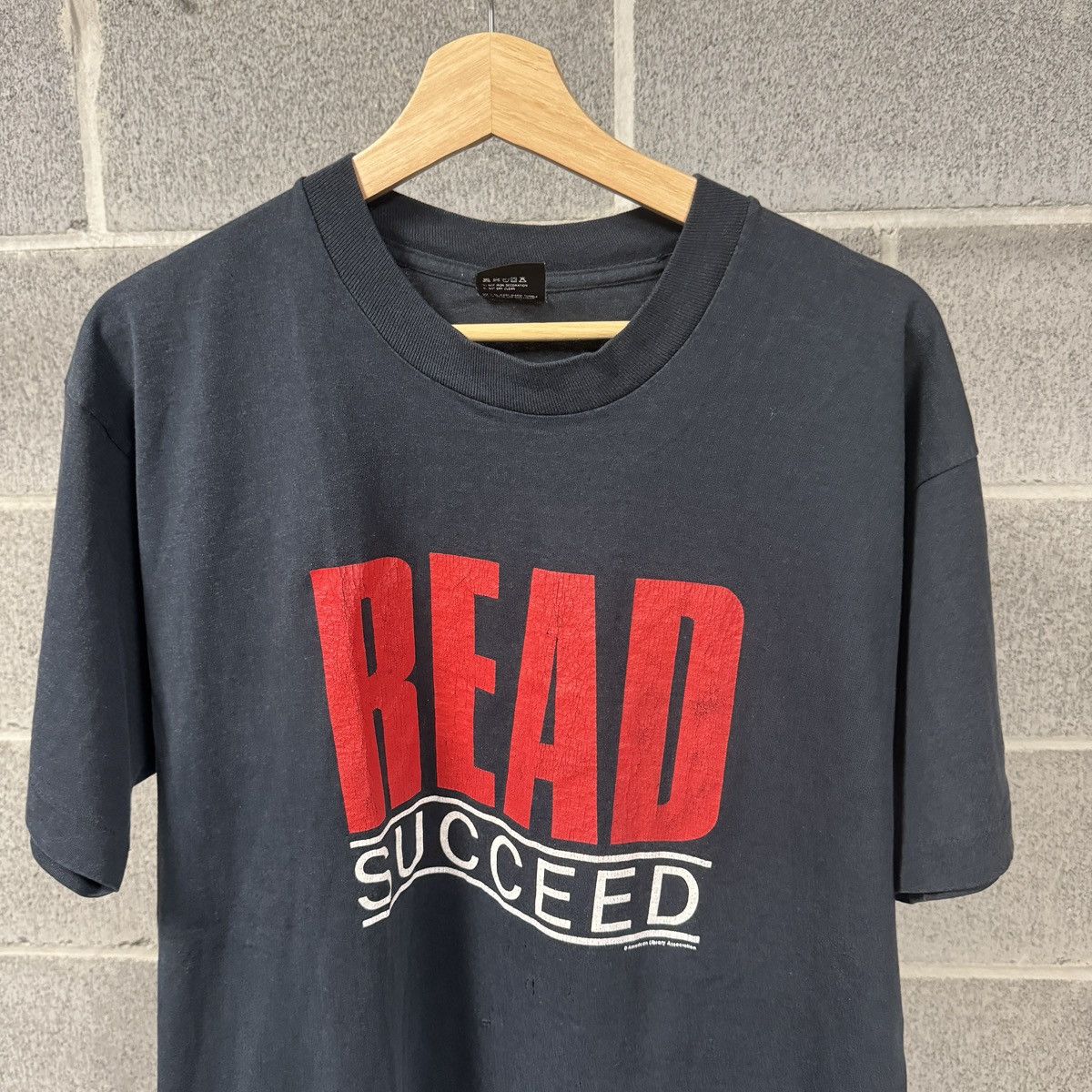 Vintage Thrashed Faded Distressed Read Succeed Shirt ERD Grunge Size US XL / EU 56 / 4 - 3 Thumbnail