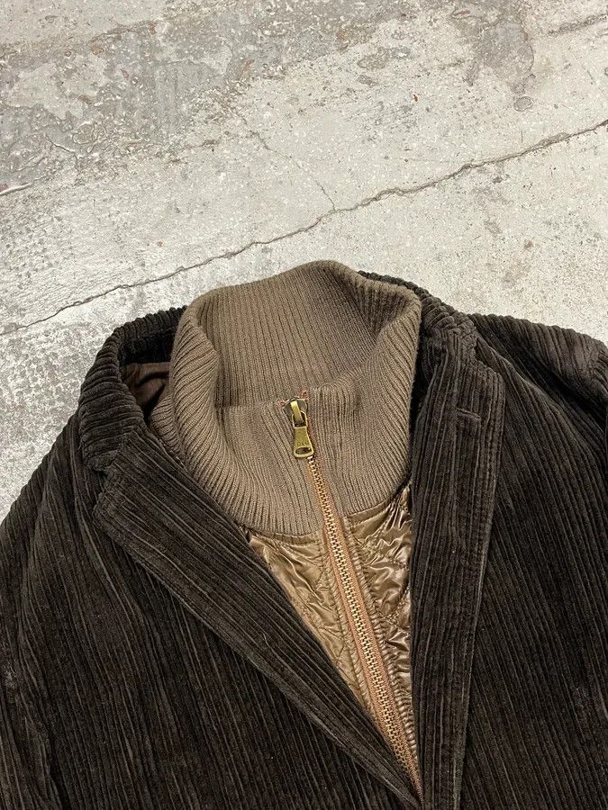 Dolce & Gabbana 2000s Dolce & Gabbana Brown Corduroy Puffer Double Layer Jacket Size 44R - 5 Thumbnail