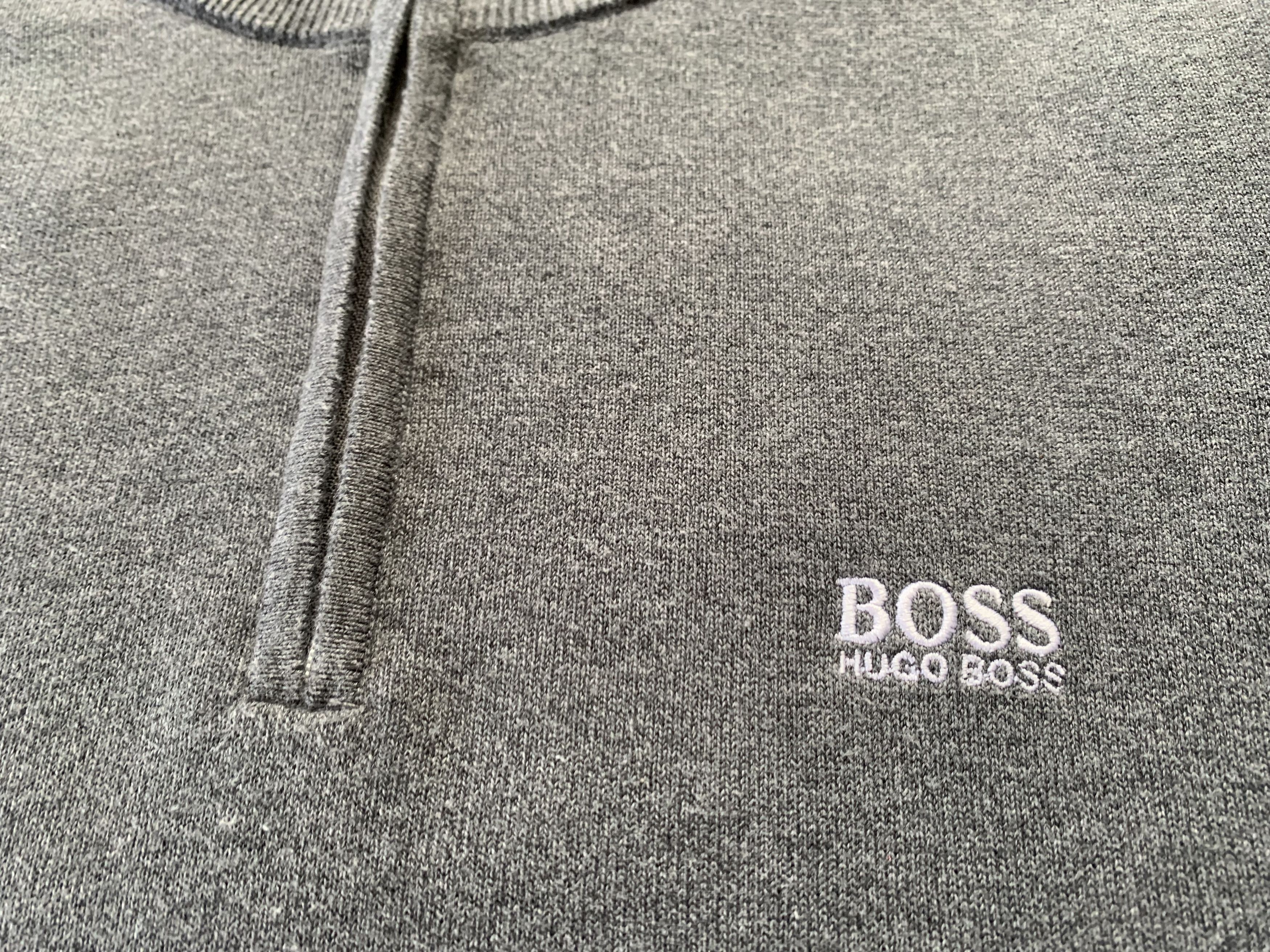 Hugo Boss Hugo Boss Quarter Zip Grey Sweater Size US M / EU 48-50 / 2 - 5 Thumbnail