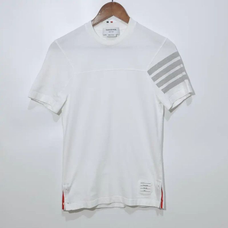 Thom Browne Thom Browne Women's White Cotton T-Shirt 0089 Size S / US 4 / IT 40 - 1 Thumbnail
