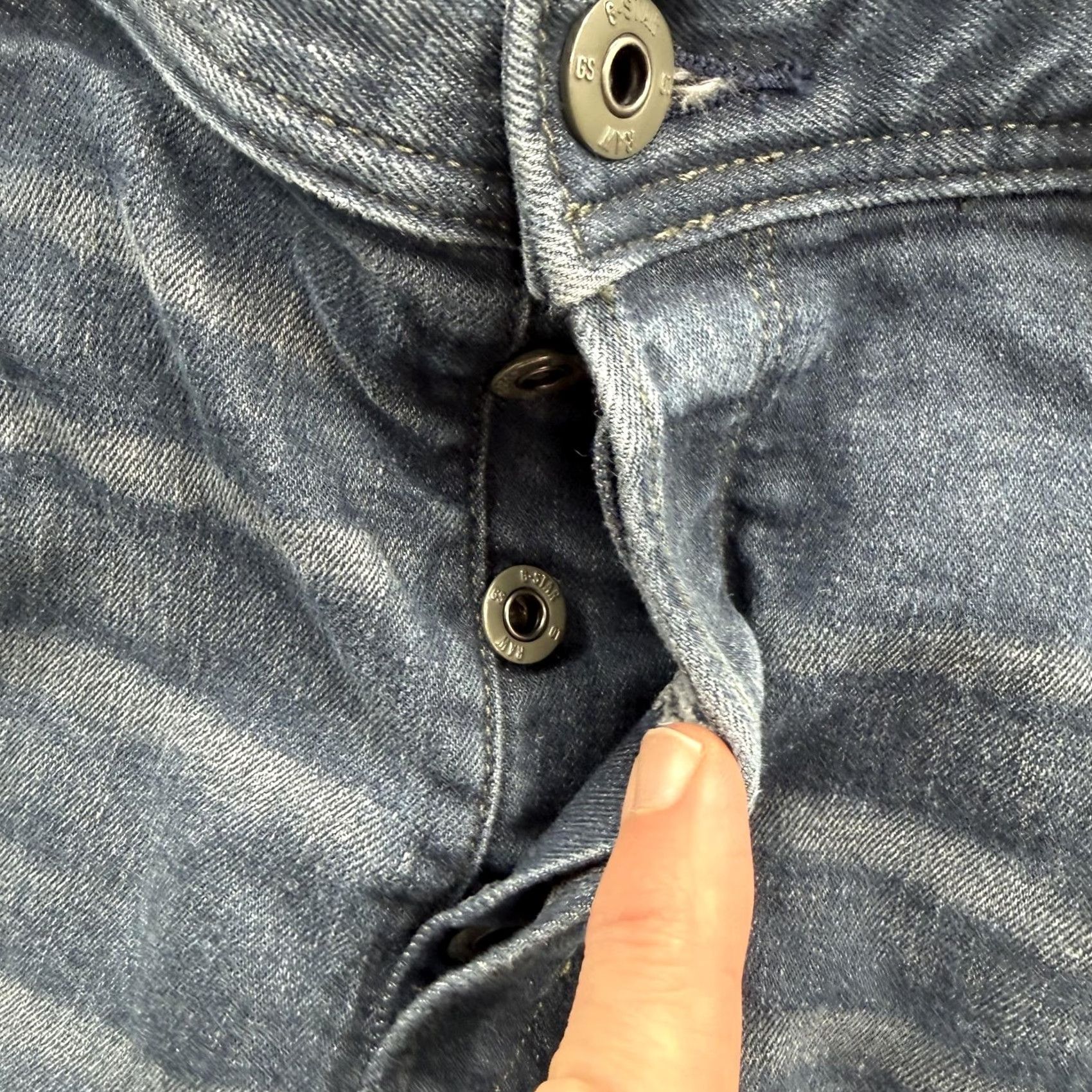 Vintage G-Star RAW Pilot 3D Slim Jeans Mens 30x29 Blue Medium Wash Tapered Biker Style Size US 30 / EU 46 - 3 Thumbnail