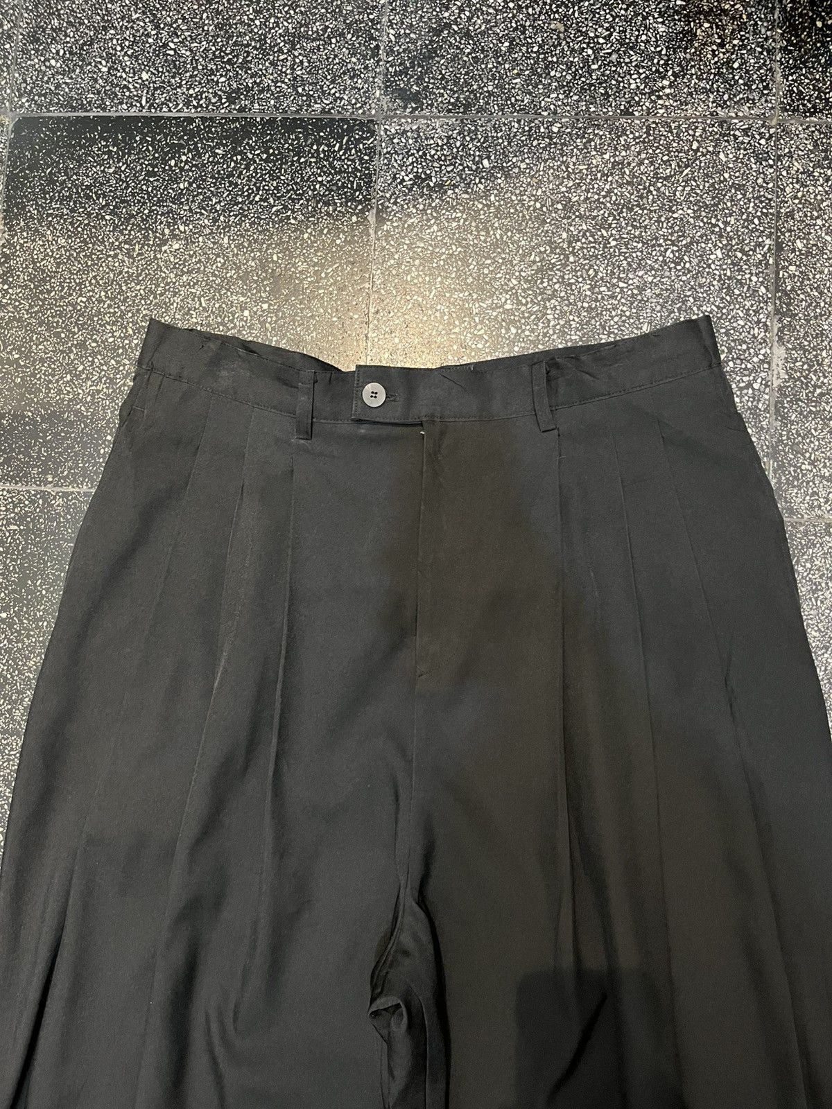 Japanese Brand Young Min, Triple Tuck Wide Balloon Pants Silk, LIKE ANGLAN! Size US 36 / EU 52 - 5 Thumbnail