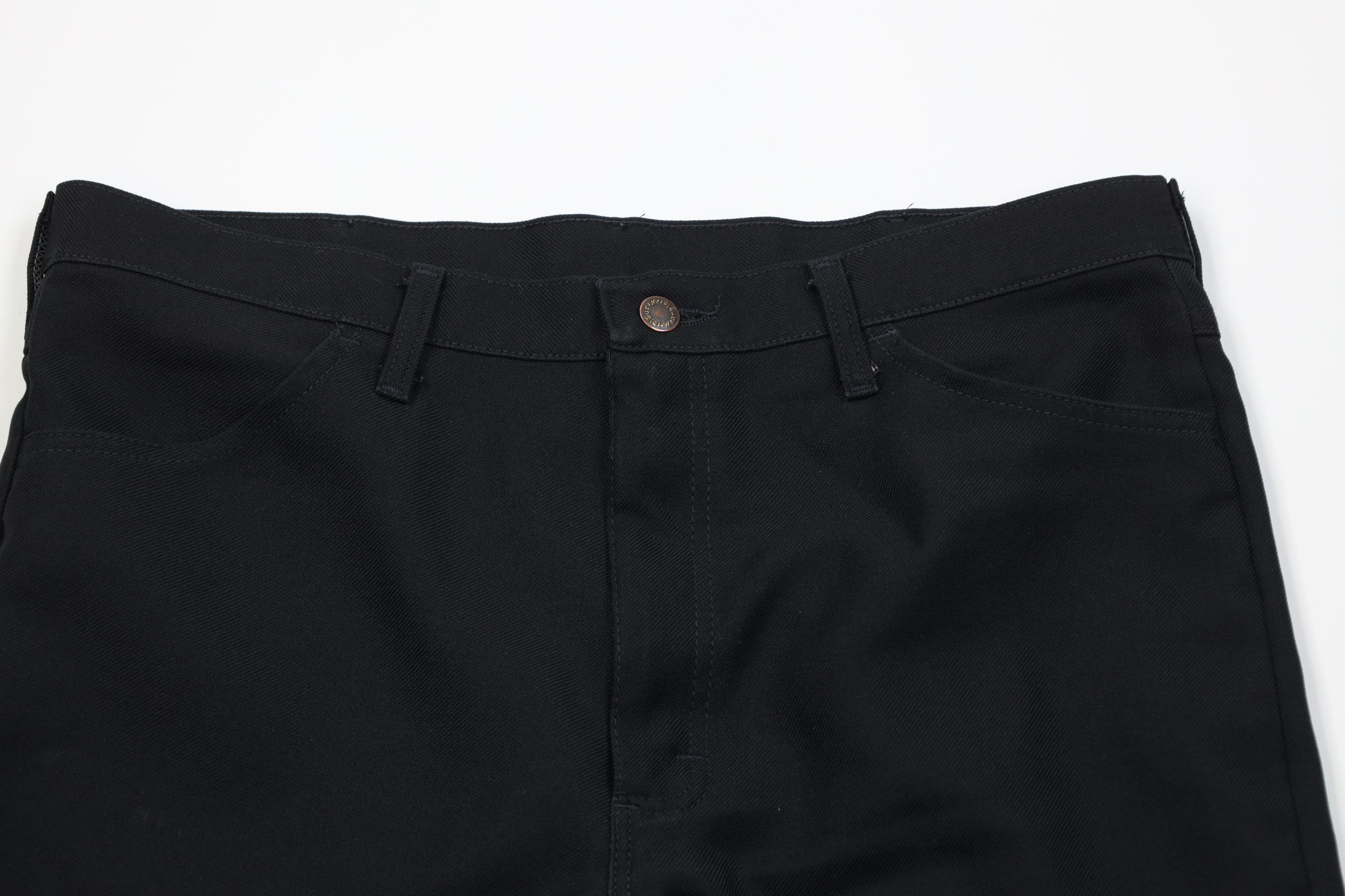 Wrangler Vintage 90s Wrangler Knit Flared Wide Leg Chino Pants Black Size US 38 / EU 54 - 2 Thumbnail