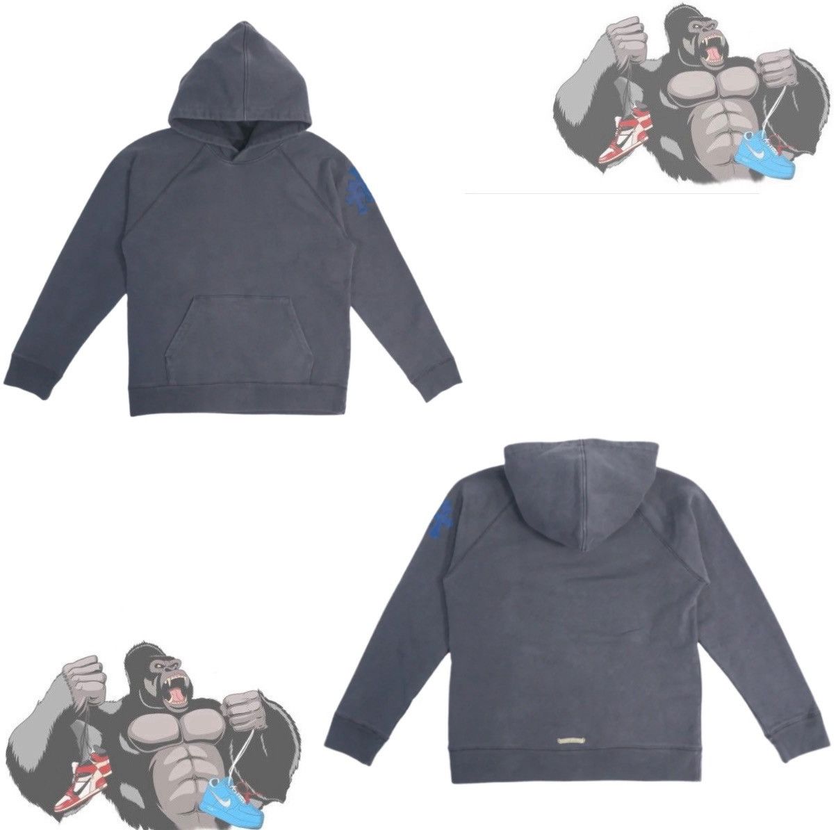 Chrome Hearts Chrome Hearts Paper Jam Triple Leather Cross Patch Hoodie Size US XL / EU 56 / 4 - 1 Thumbnail