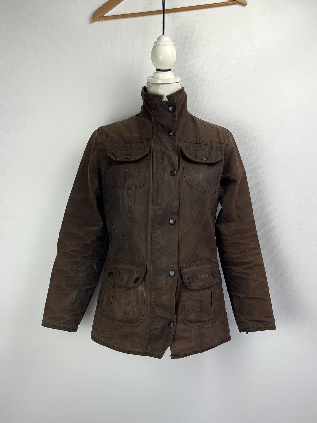 ジャケット・アウター 00s Barbour brown oiled utility jacket Barbour Womens Brown Utility Jacket Online Vintage Store 00's