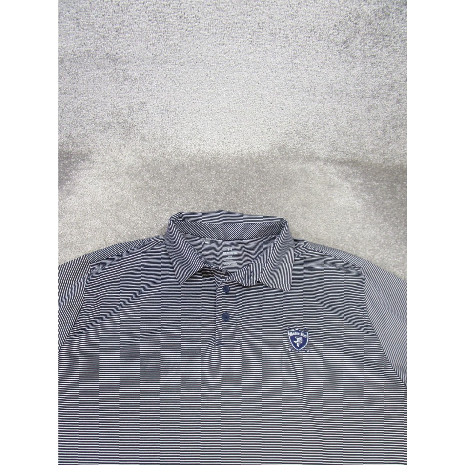 Under Armour Under Armour Polo Shirt Mens XL Navy Striped Stretch Golf Shirt Size US XL / EU 56 / 4 - 2 Thumbnail