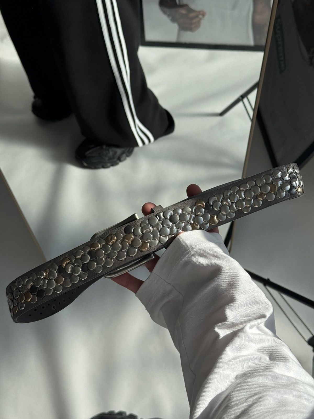 Hysteric Glamour Vintage Belts Y2K Rhinestones Punk leather belt Japanese Size ONE SIZE - 11 Thumbnail