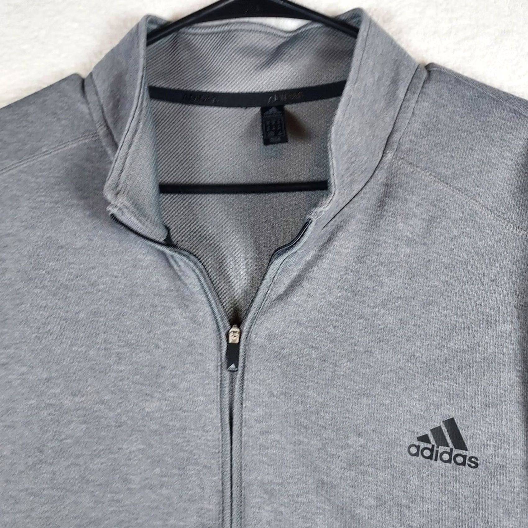 Adidas Adidas Pullover Quarter Zip Mock Neck Mens XL Gray Long Sleeve Sweatshirt Sports Logo Primegreen Size US XL / EU 56 / 4 - 3 Thumbnail
