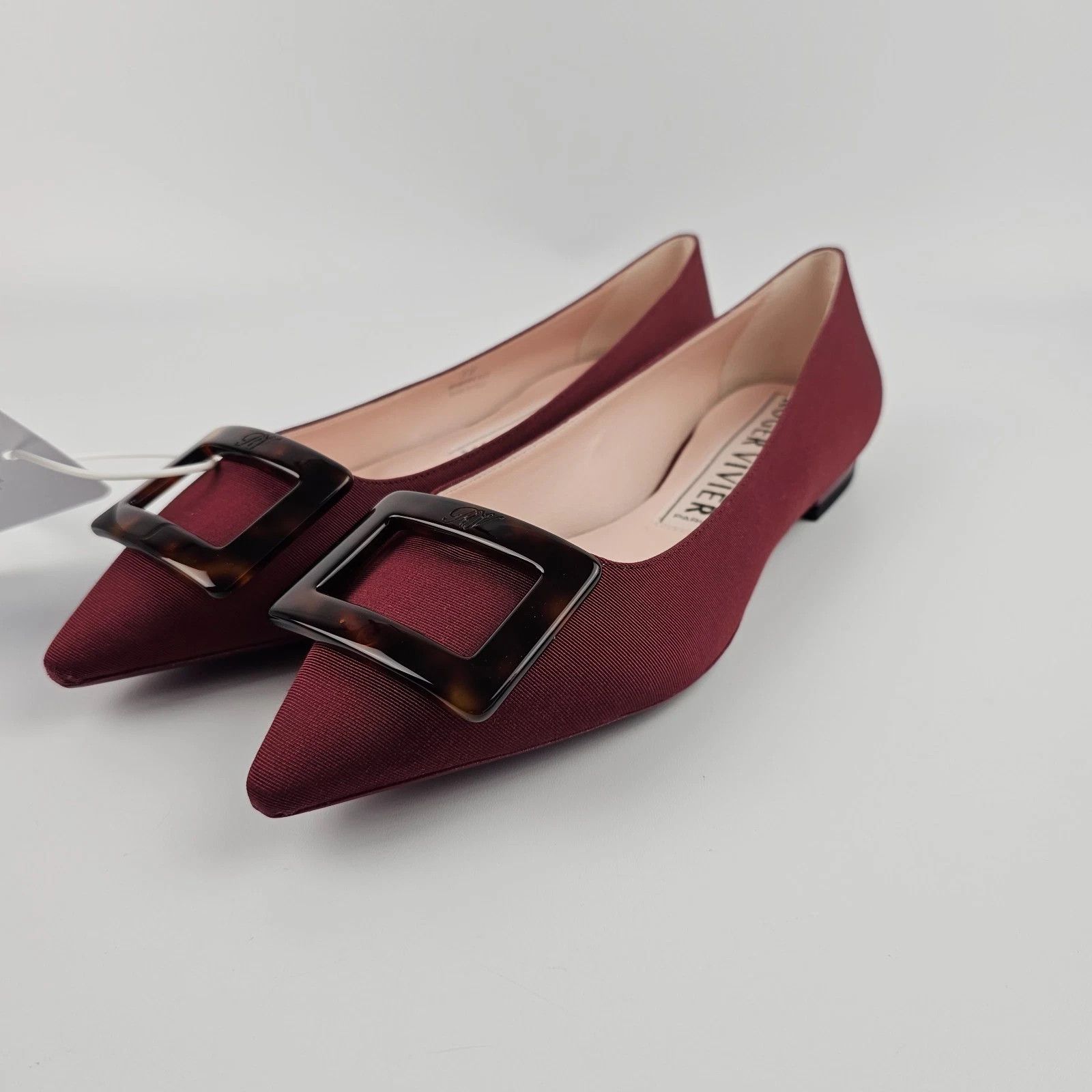 ROGER VIVIER Gommettine Bordeaux Ballerina Flats New
