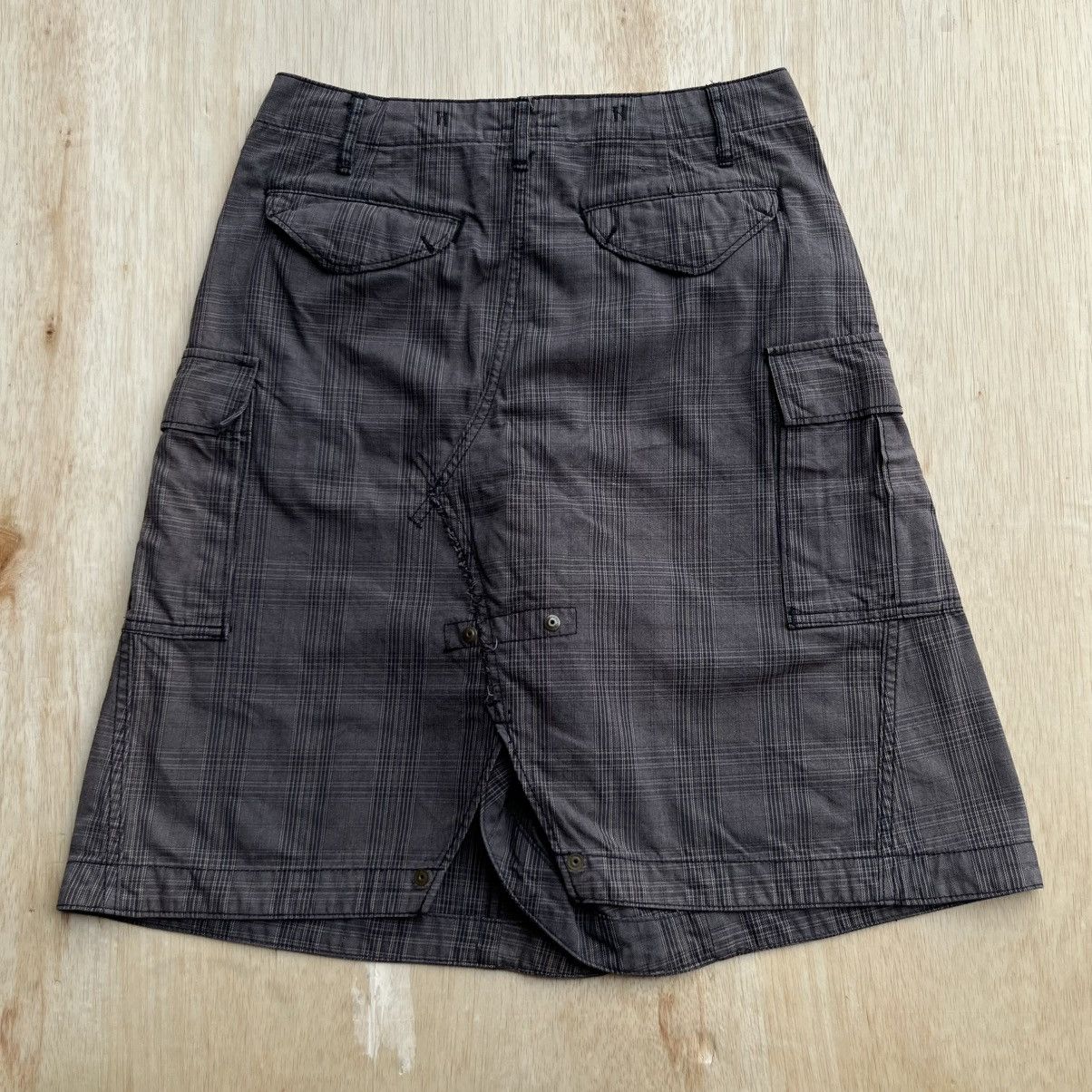 Japanese Brand RNA INC MIDI SKIRT CARGO PLAID LIKE SEDITIONARIES Size 31" - 1 Thumbnail