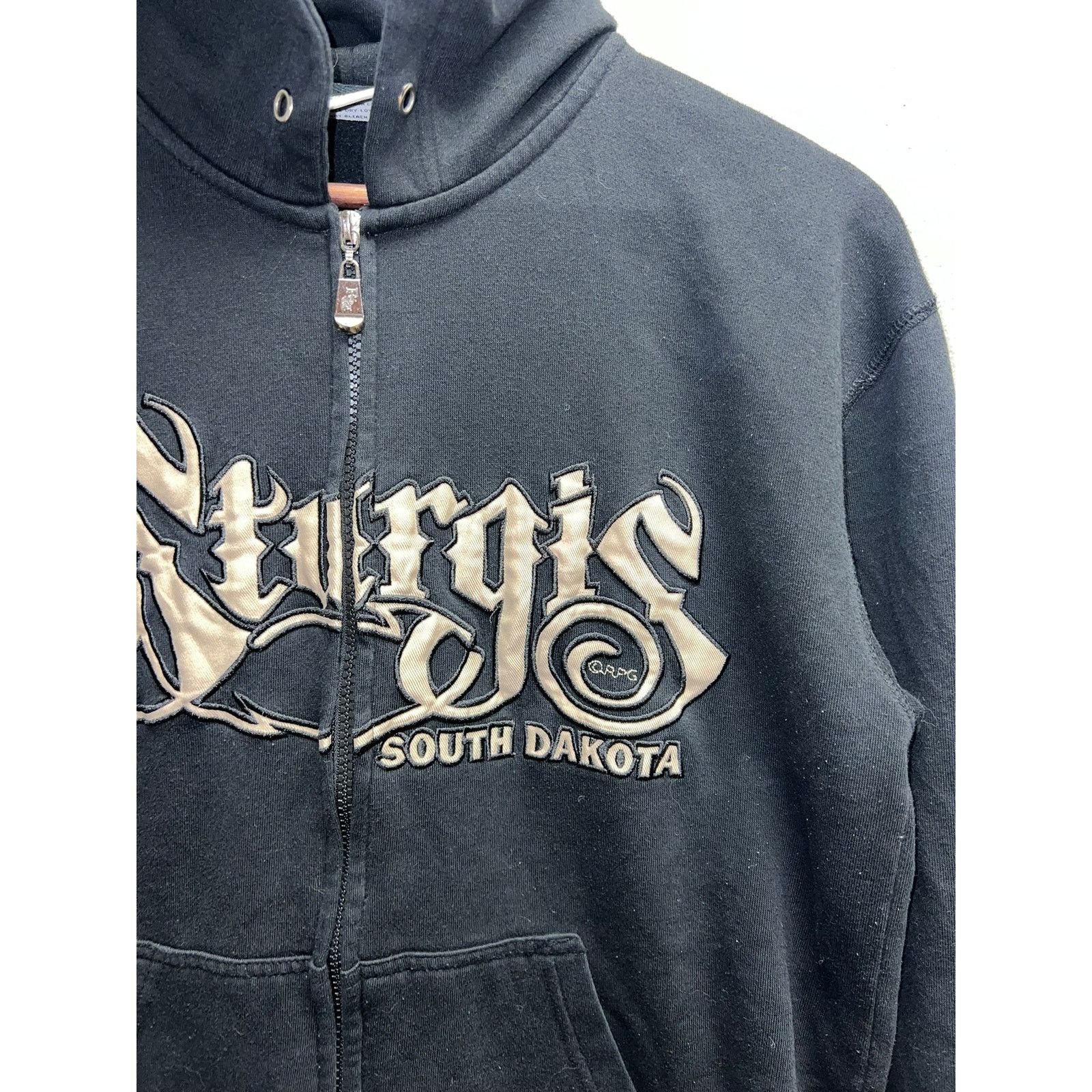 Vintage Y2K Sturgis Black Hoodie Full Zip UP South Dakota 2000s M Size US M / EU 48-50 / 2 - 4 Thumbnail