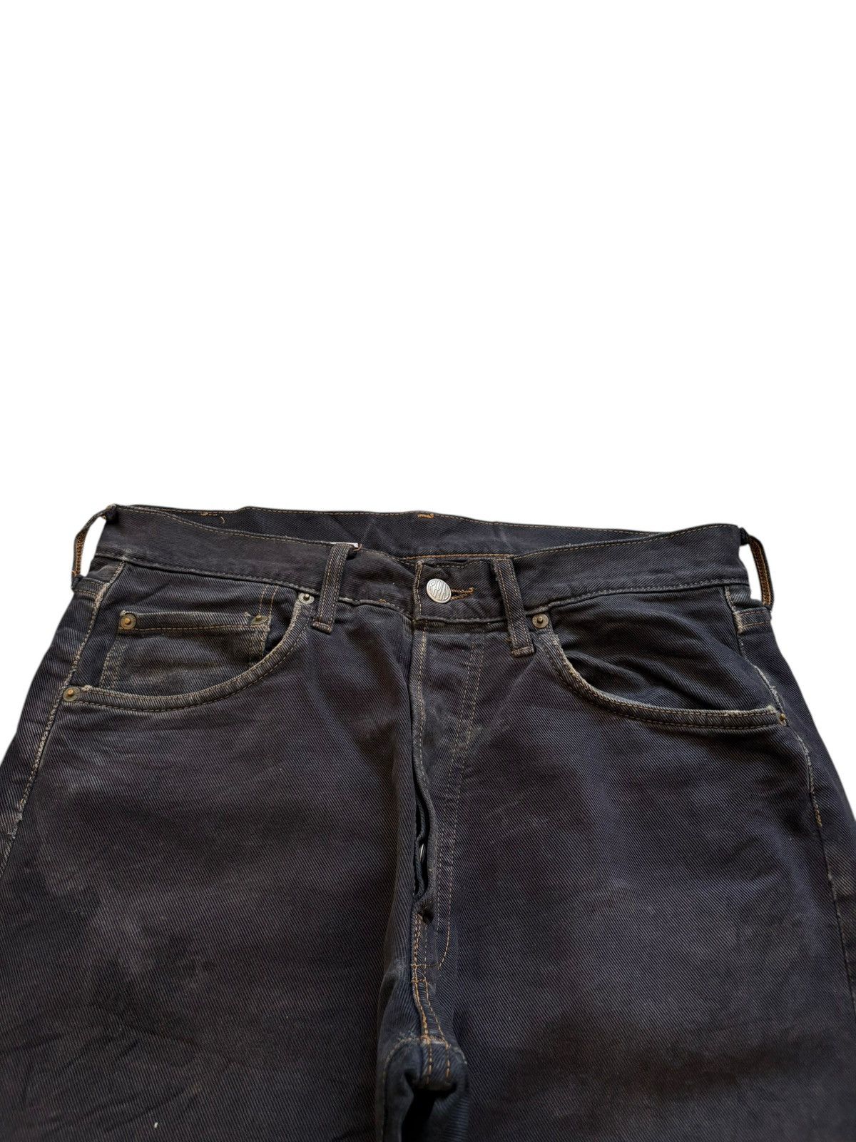 Replay Vintage Replay Black Wash Distressed Loose Baggy Jeans Size US 32 / EU 48 - 4 Thumbnail