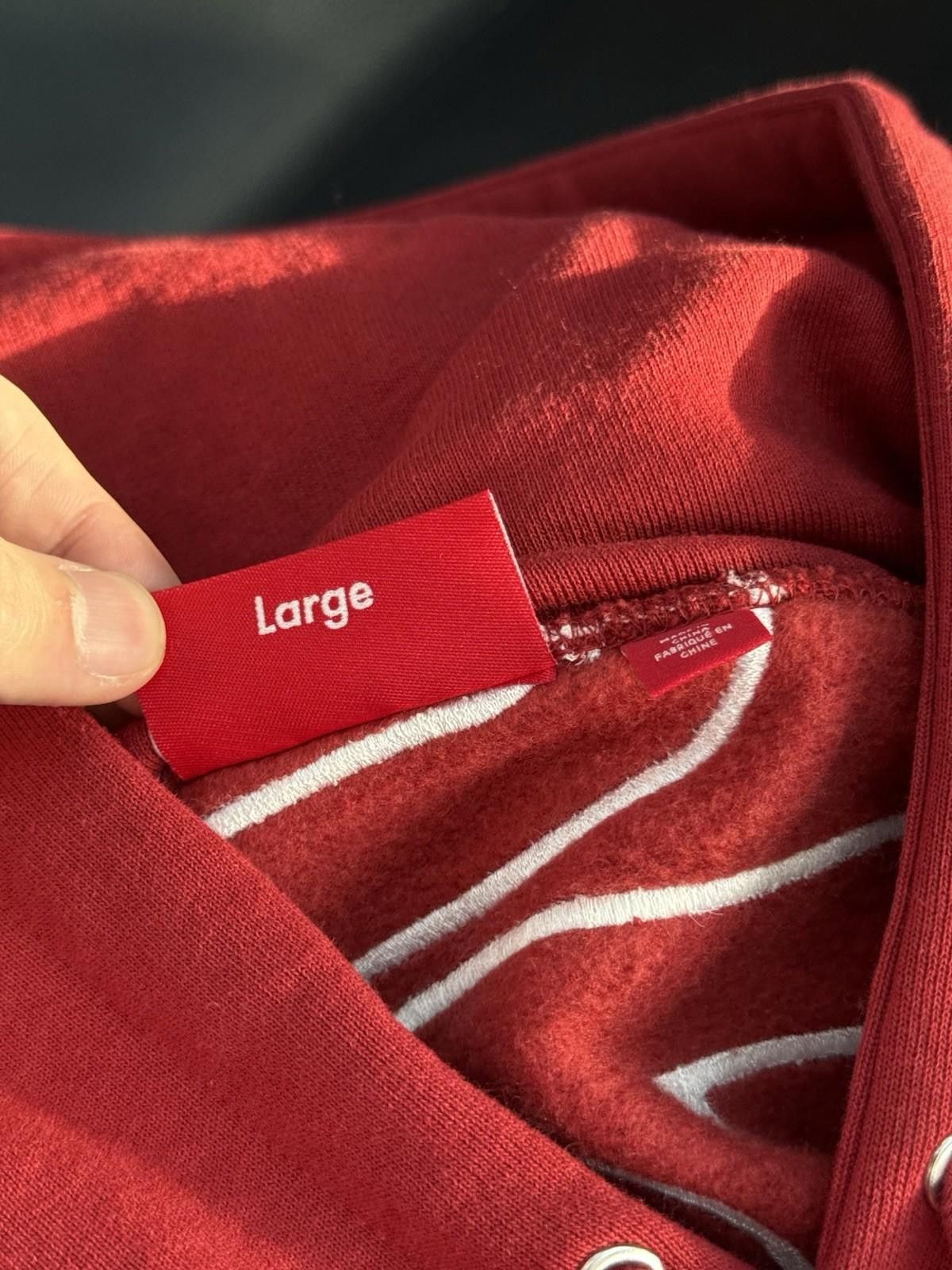 Supreme Size L - Supreme Red Appliqué Hooded Sweatshirt (FW25) Size US L / EU 52-54 / 3 - 8 Thumbnail