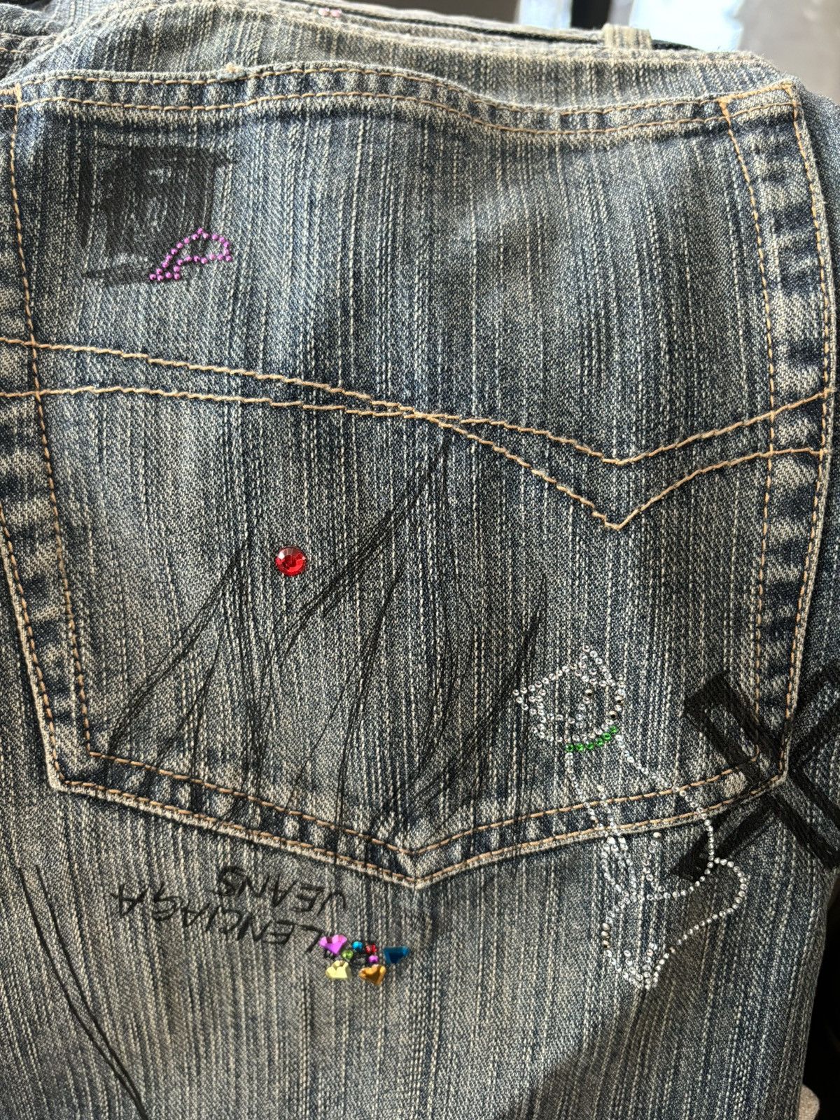 Balenciaga balenciaga crystal denim Size US 30 / EU 46 - 13 Thumbnail